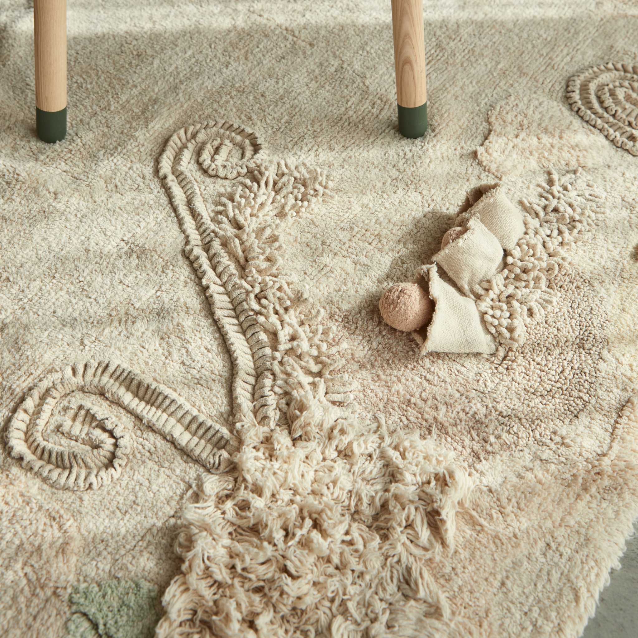 Lorena Canals Washable Play Rug Seabed Details