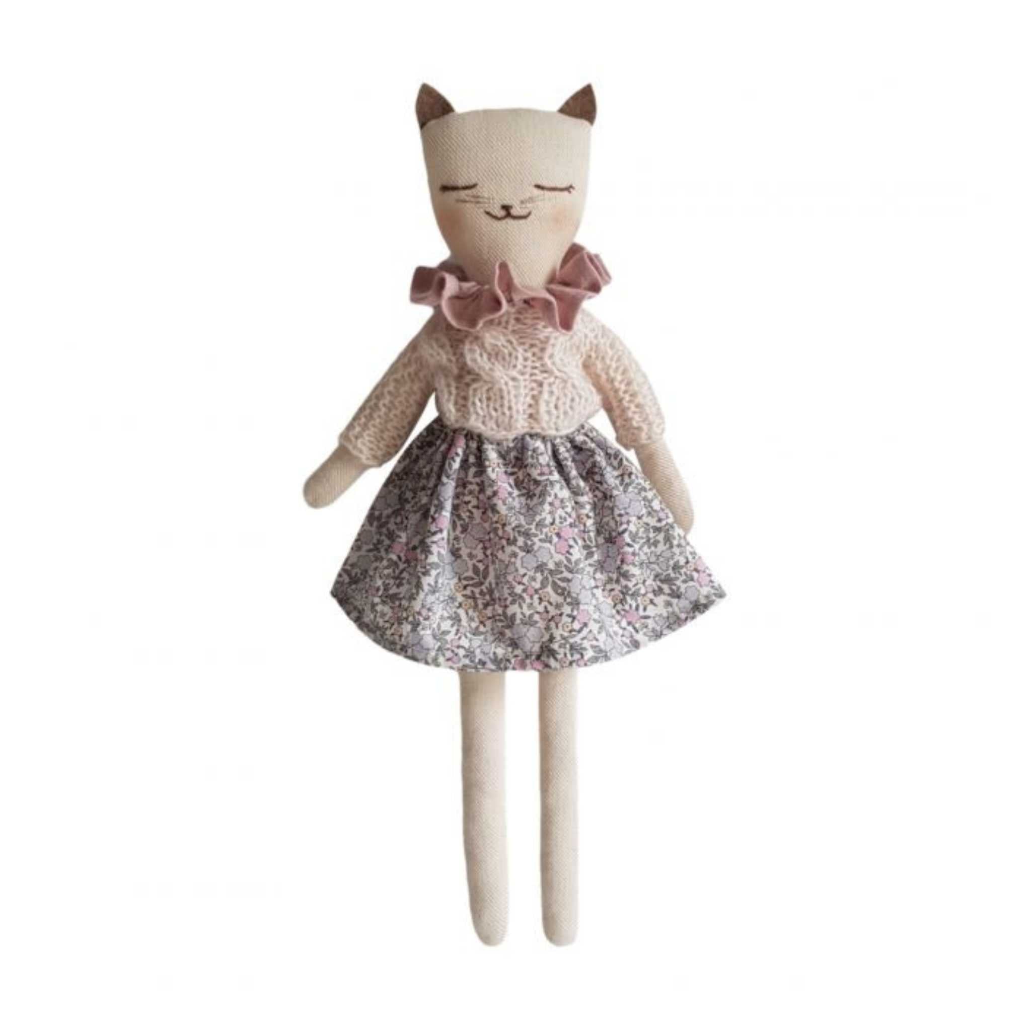 Mari Dolls Mia Cat Shown On White Background