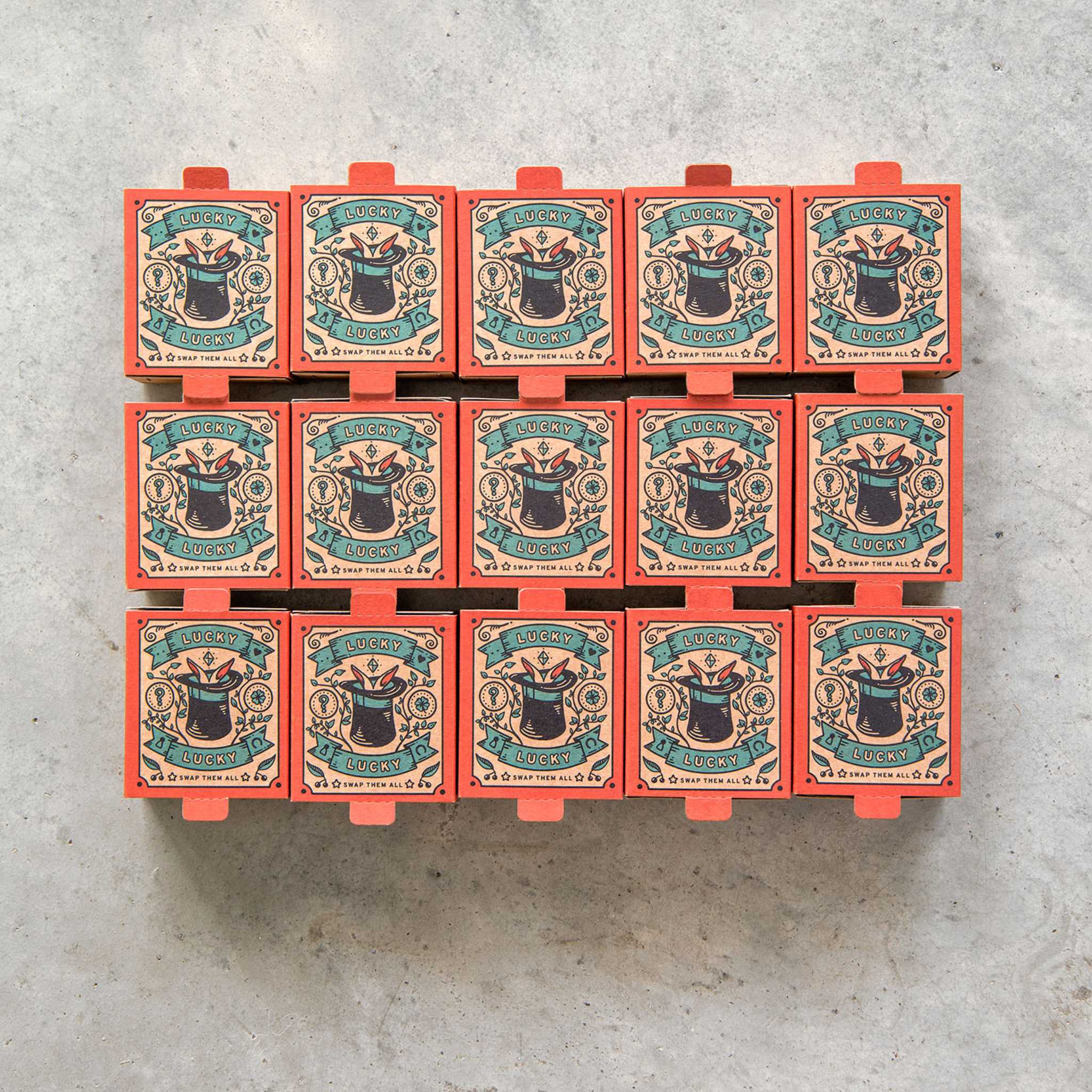 Multiple Grapat Lucky Lucky Box on Concrete Background