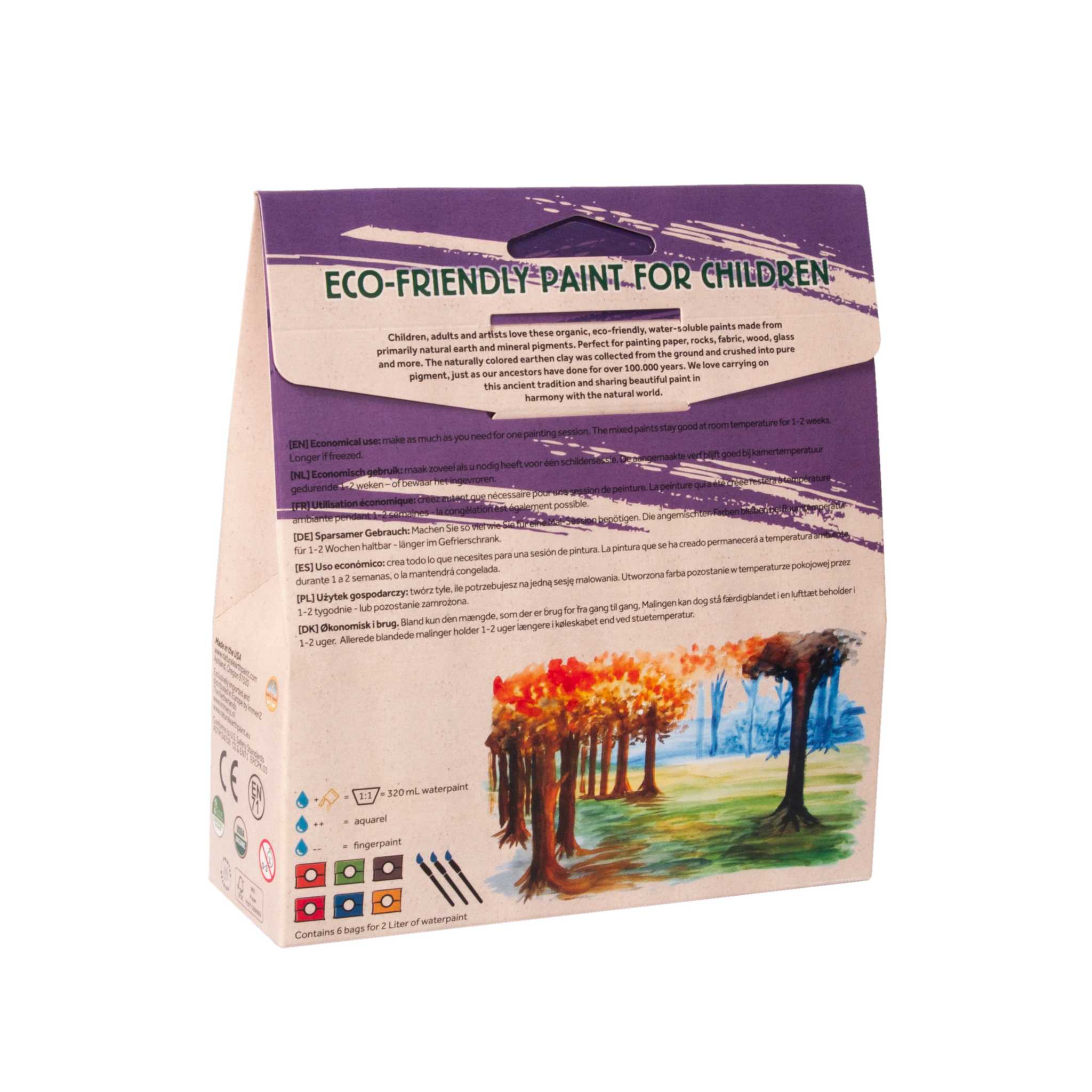 Natural Earth Paint Kit Experience - Back Of Packaging
