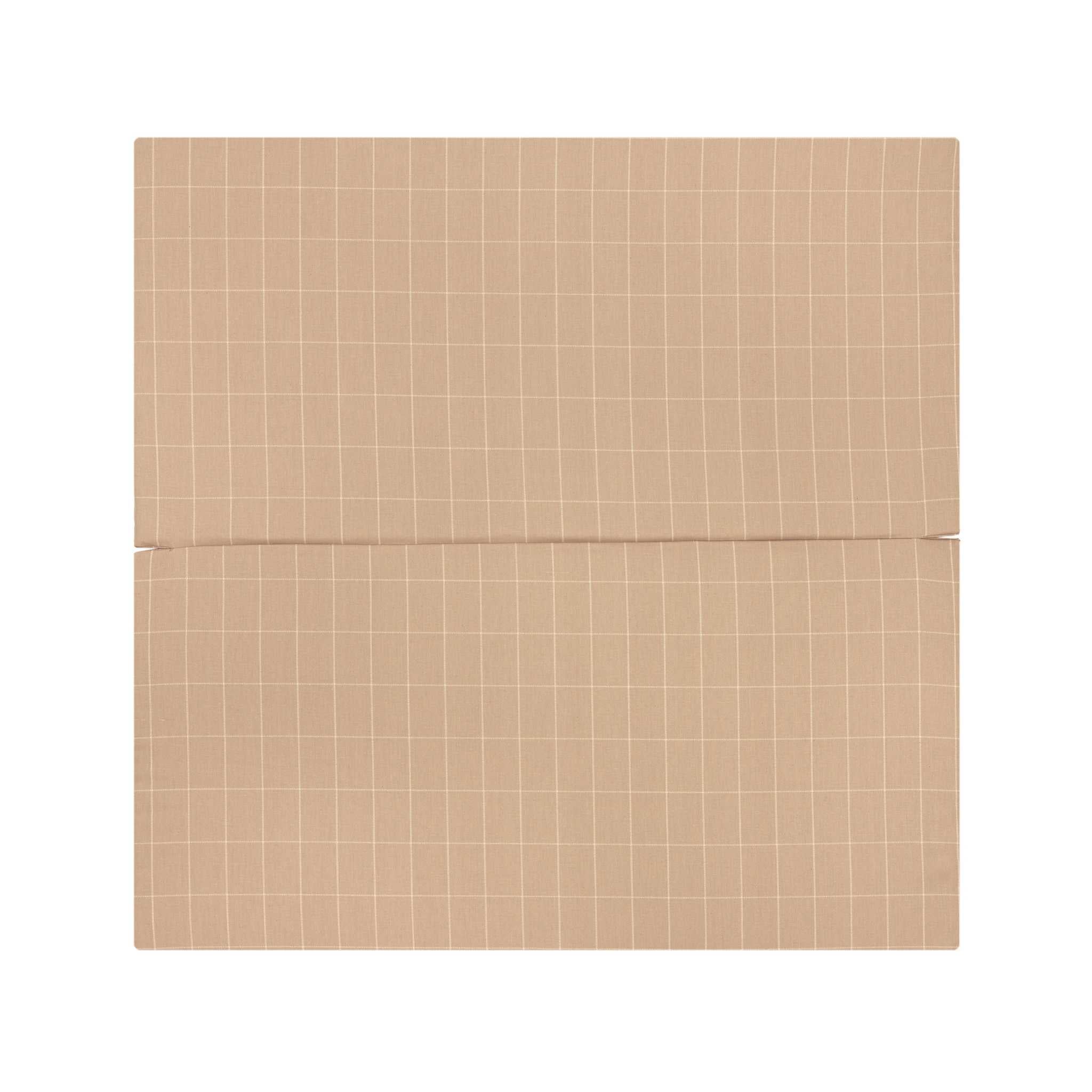 Nobodinoz Foldable Eco Play Mat - Taupe Grid - Opened Up