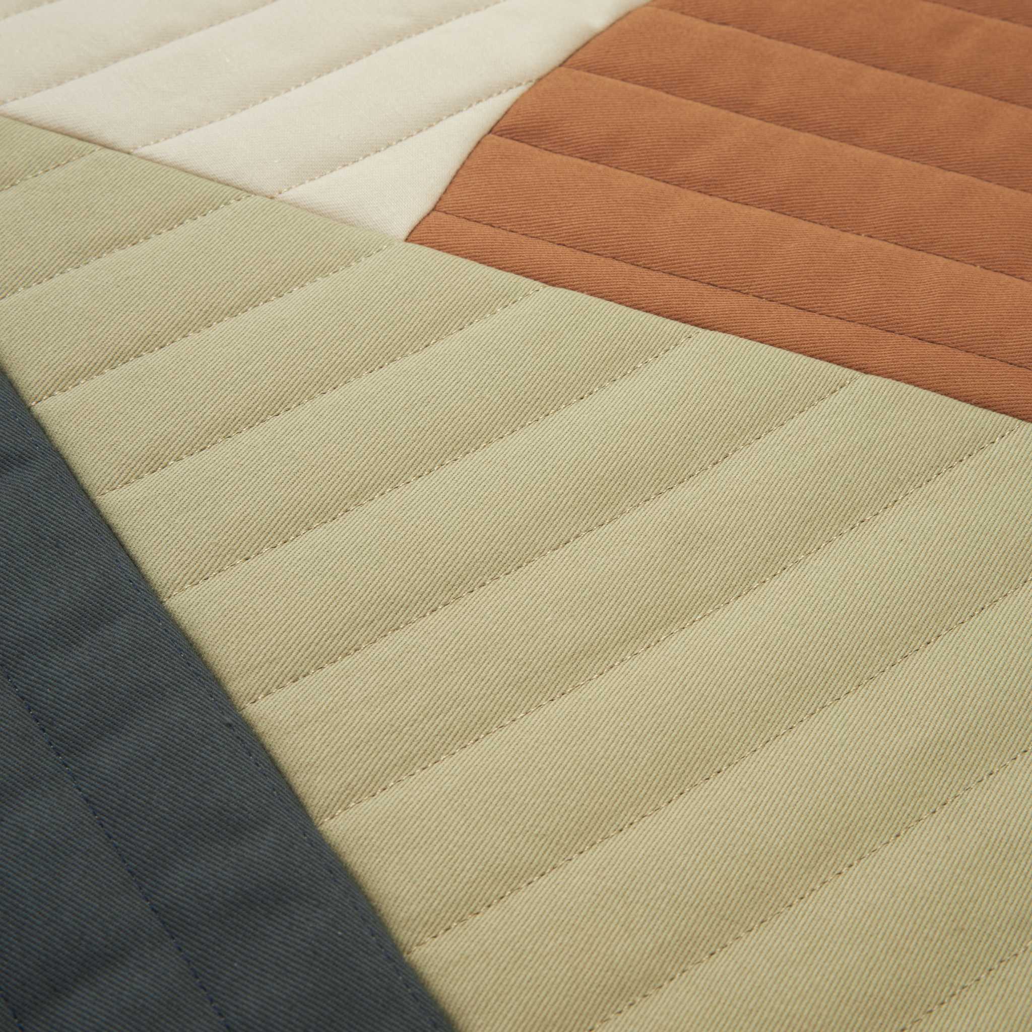 Nododinoz Landscape Quilted Blanket Up Close Material Detail