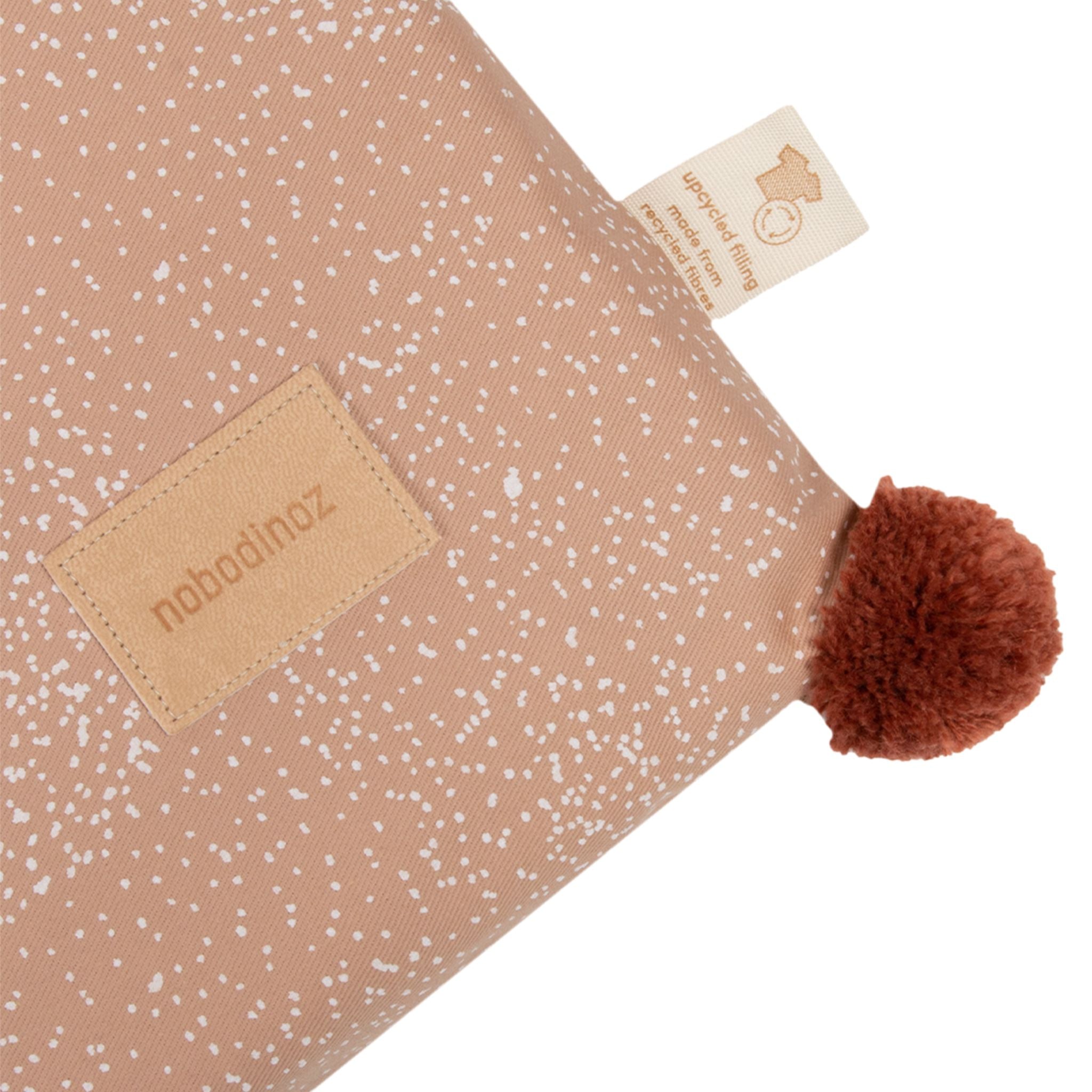 Nobodinoz Majestic Eco Floor Mat - White Bubble/ Misty Pink Detail
