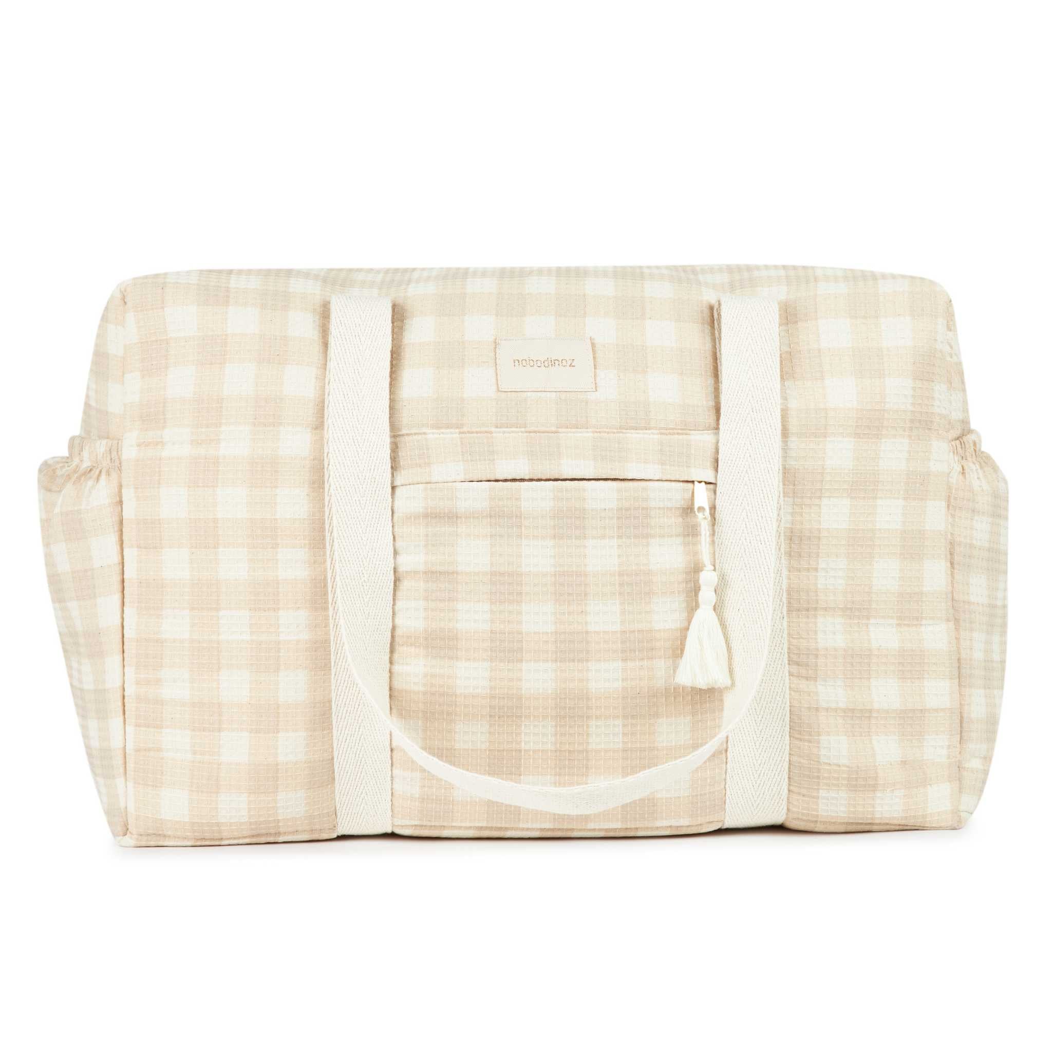 Nobodinoz Opera Changing Bag - Ivory Checks