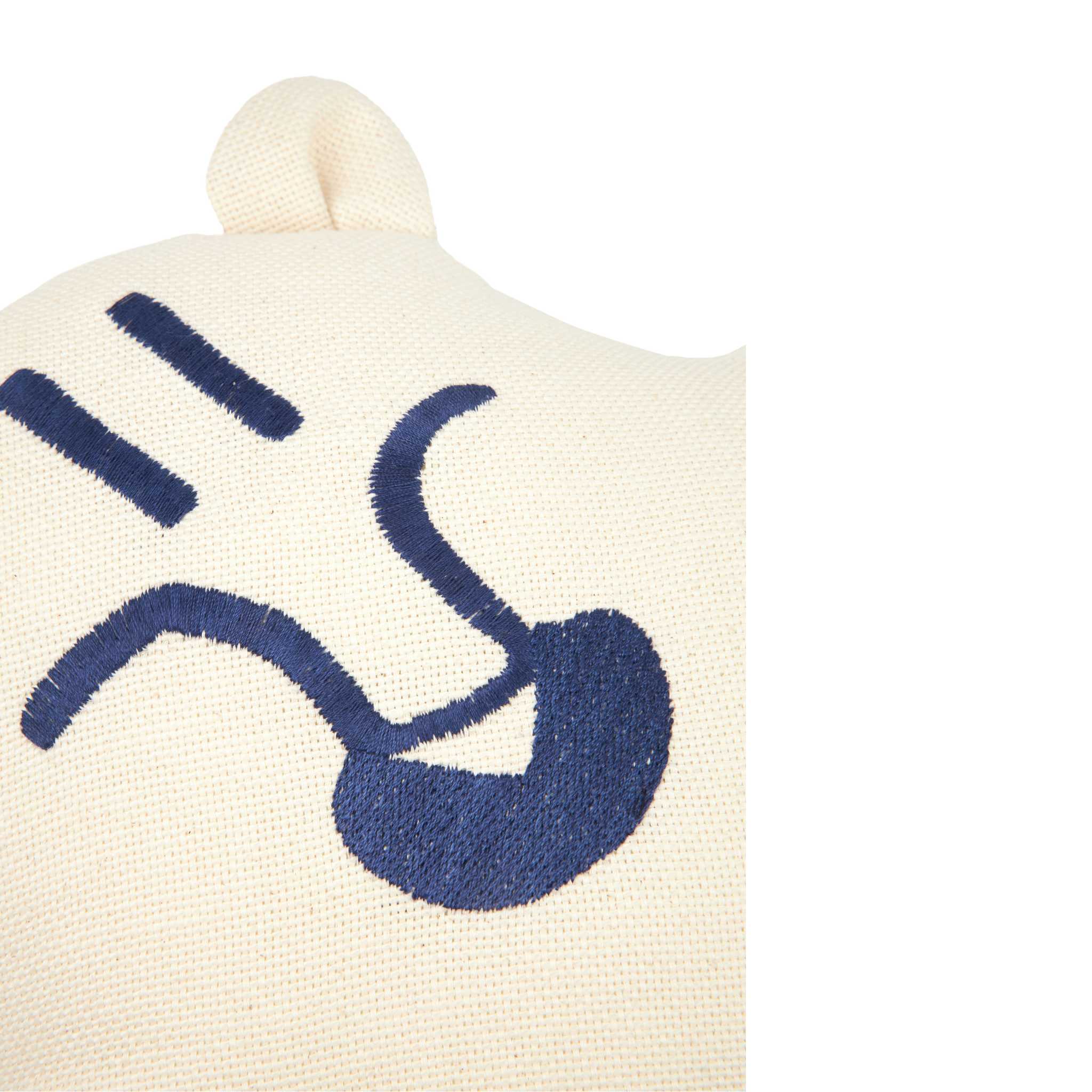 Nobodinoz Tiger Embroidered Cushion - Details