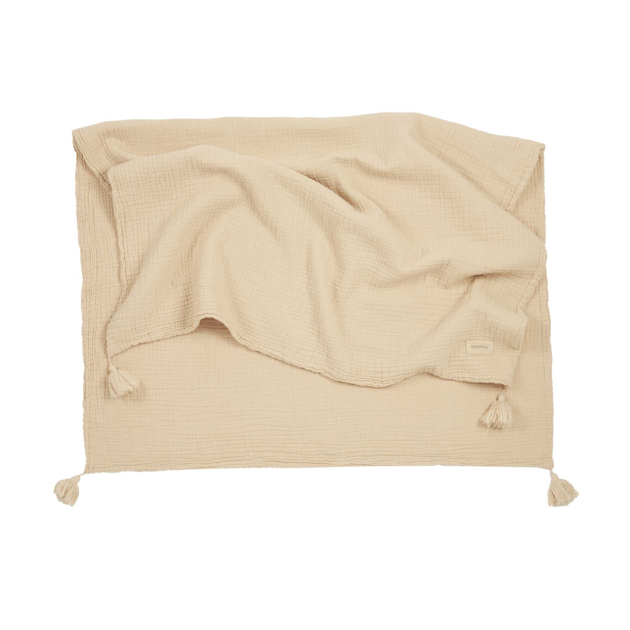 Nobodinoz Wabi Sabi Double Muslin Banket - Ginger - Folded
