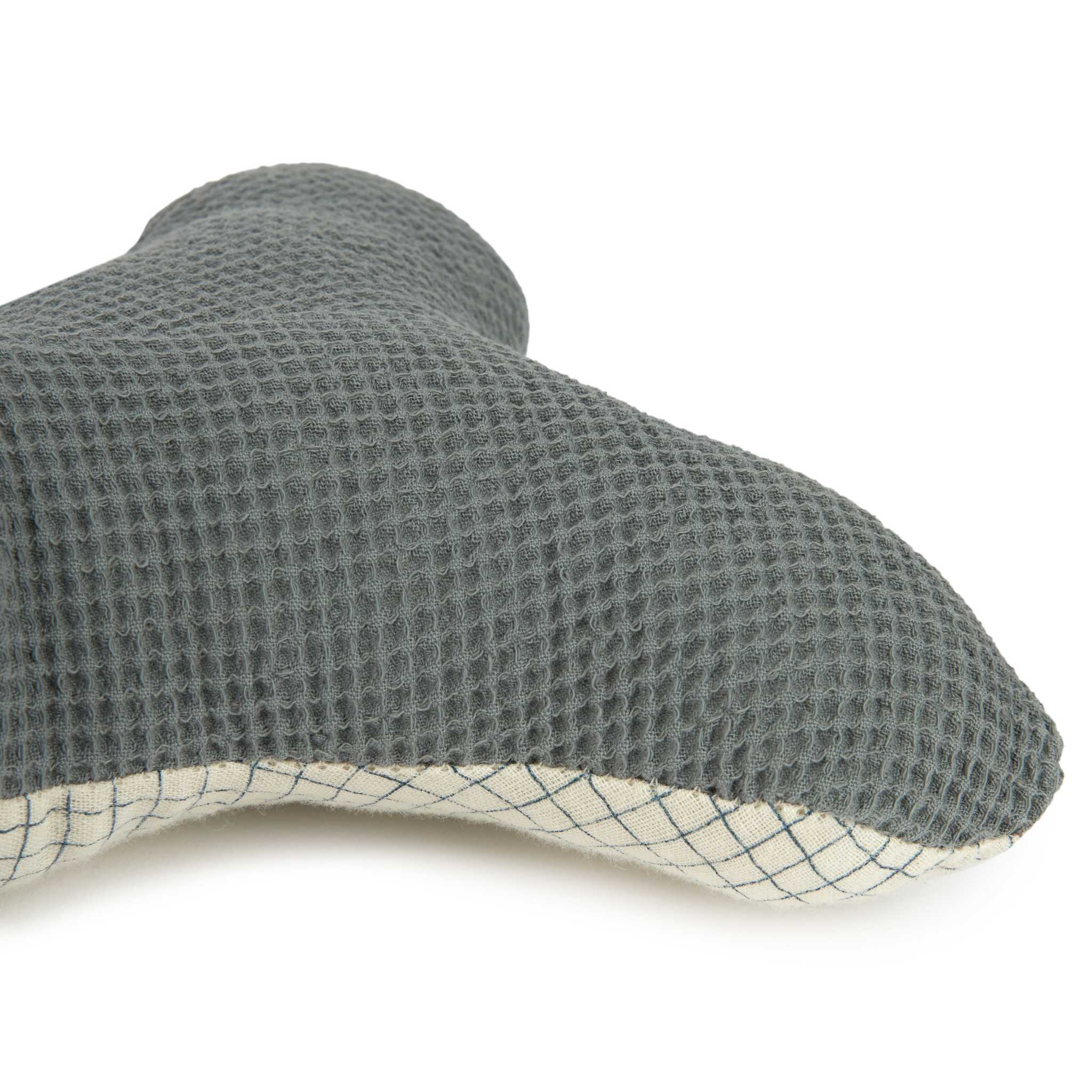 Nobodinoz Wabi Sabi Embroidered Whale Cushion - Tail Details