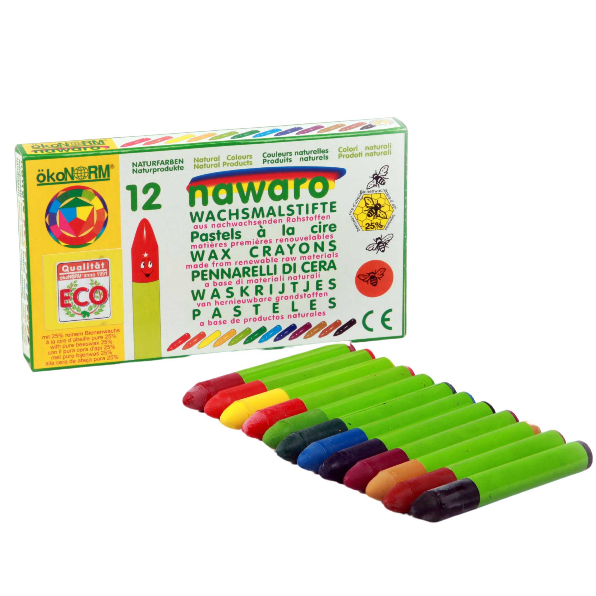 OkoNORM Wax Crayons - 12 Pieces - Main Image