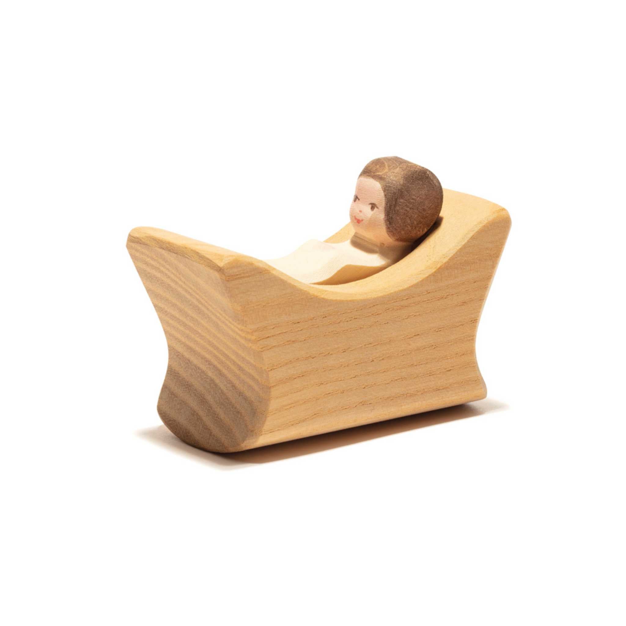 Ostheimer Wooden Toy Figure - Child in Crib
