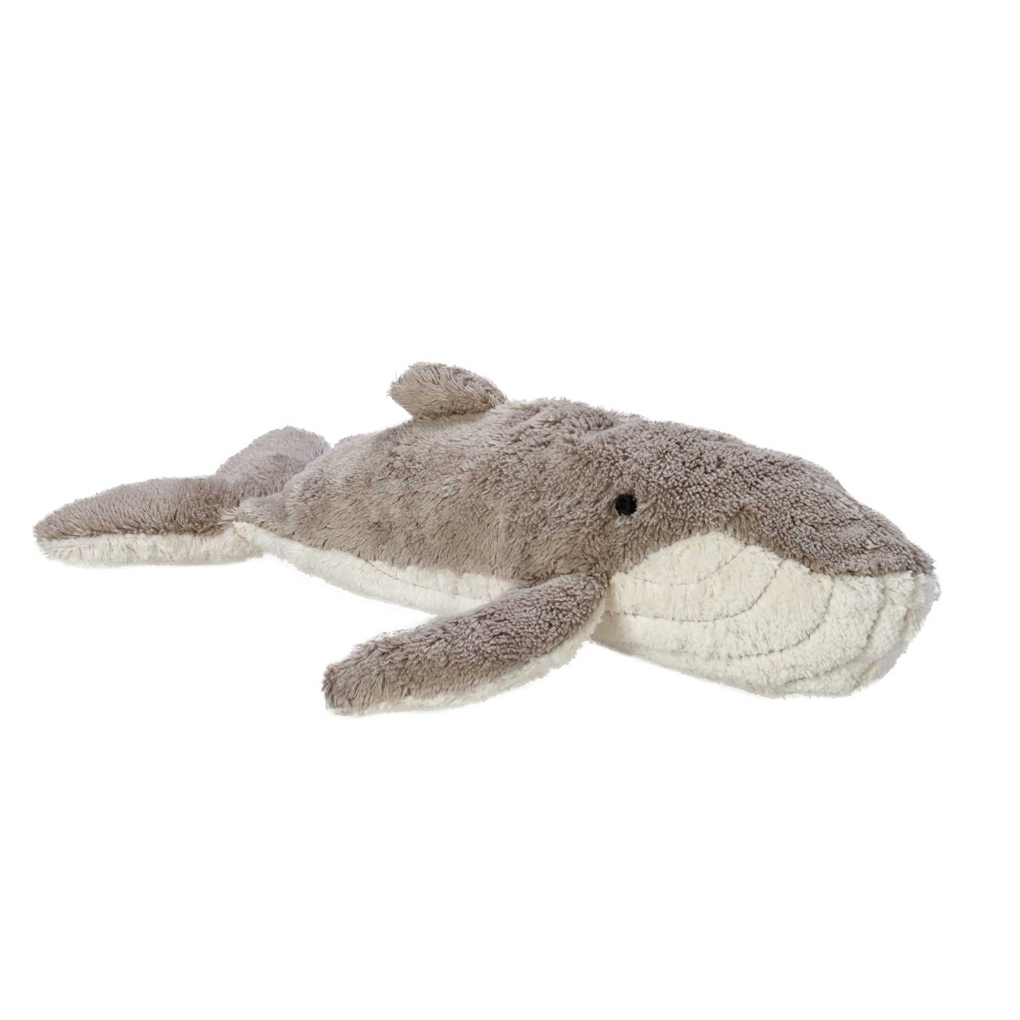 Senger Naturwelt Cuddly Animal Whale Hot Water Bottle Front Side View On White Background