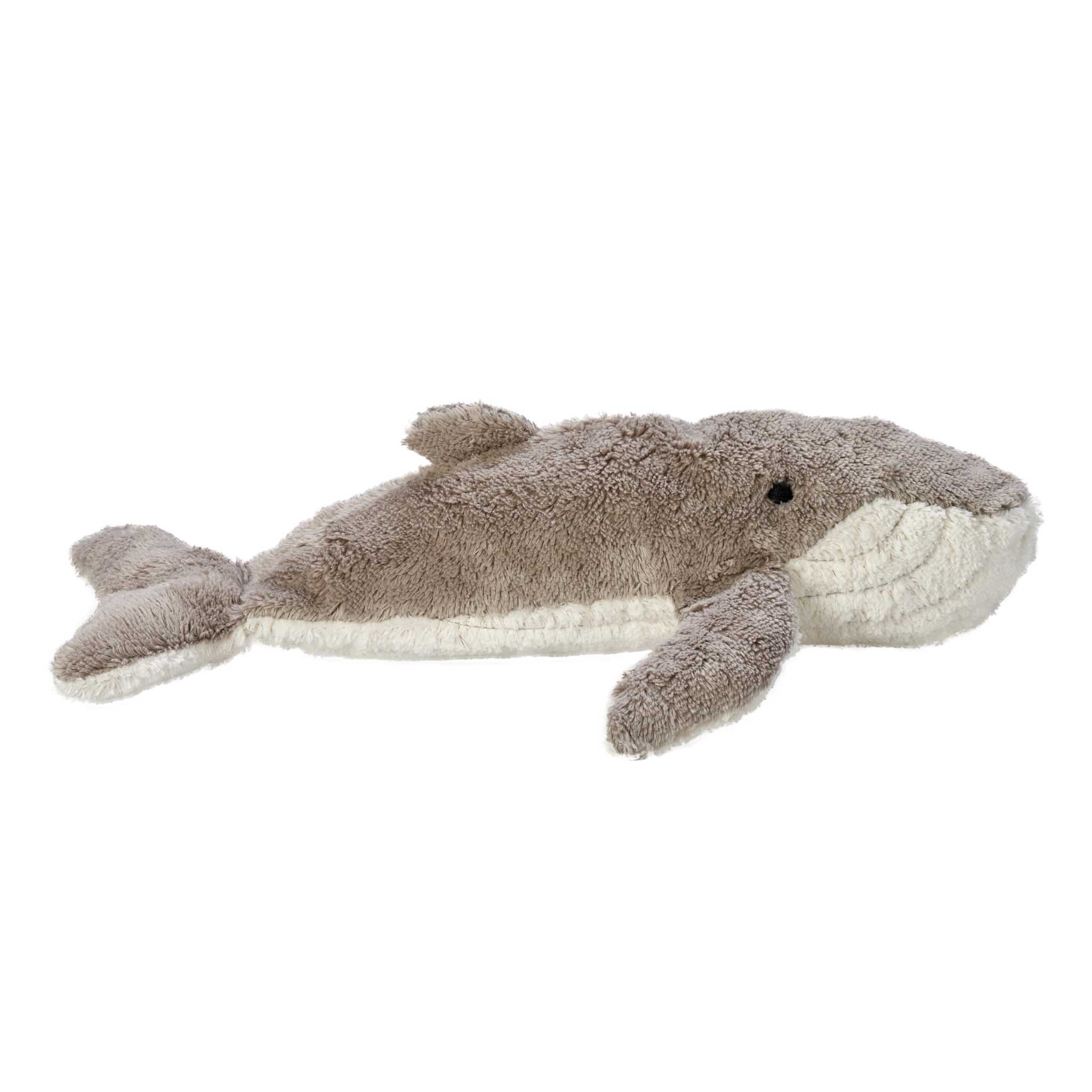 Senger Naturwelt Cuddly Animal Whale Hot Water Bottle Side View On White Background
