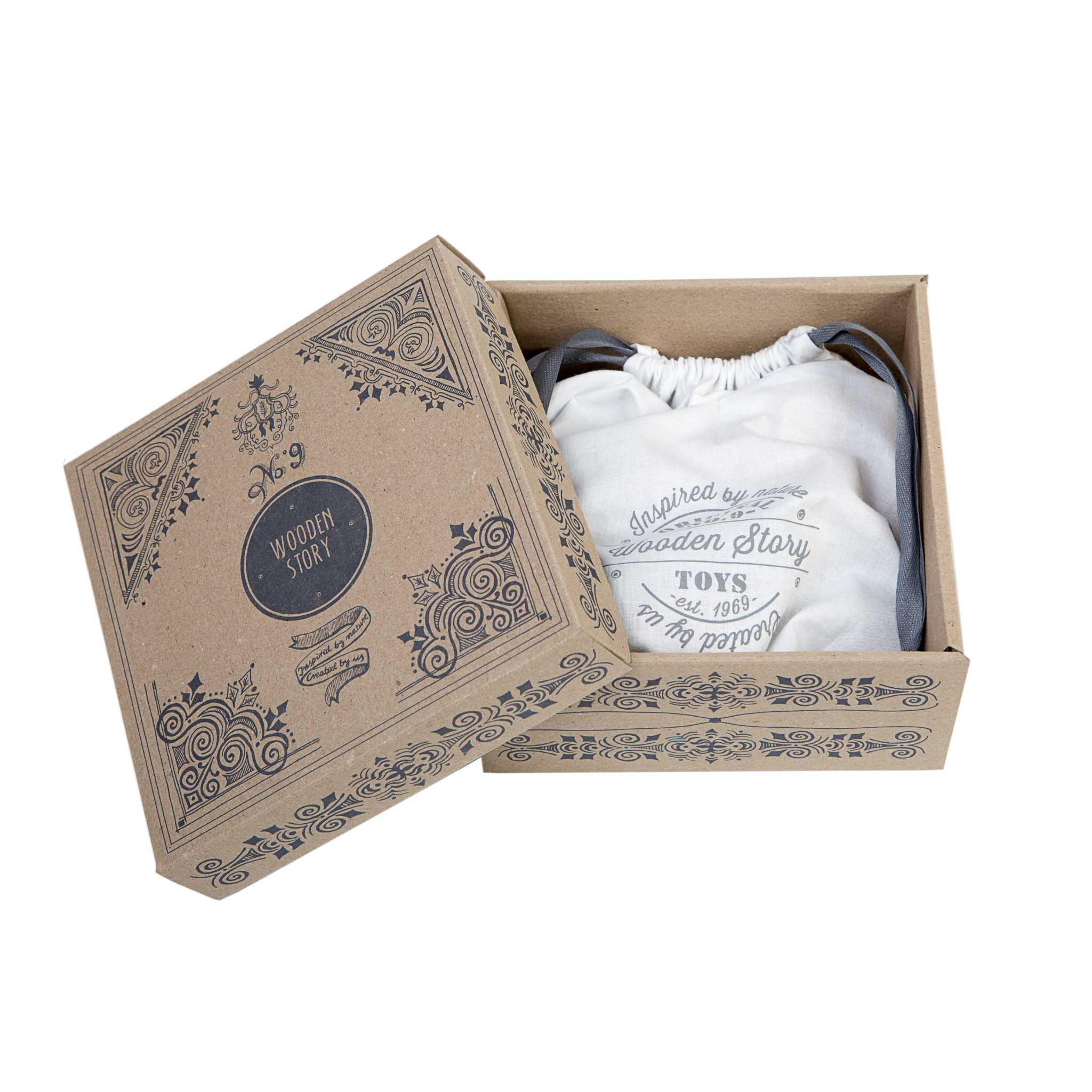 Wooden Story Natural Stacking Tower - Box in Bag
