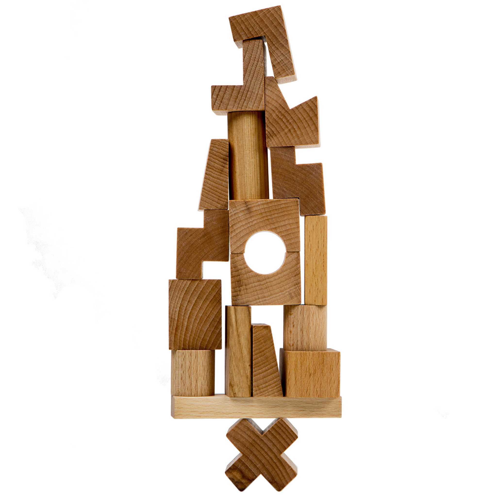 Wooden Story Natural Stacking Tower - Main Image