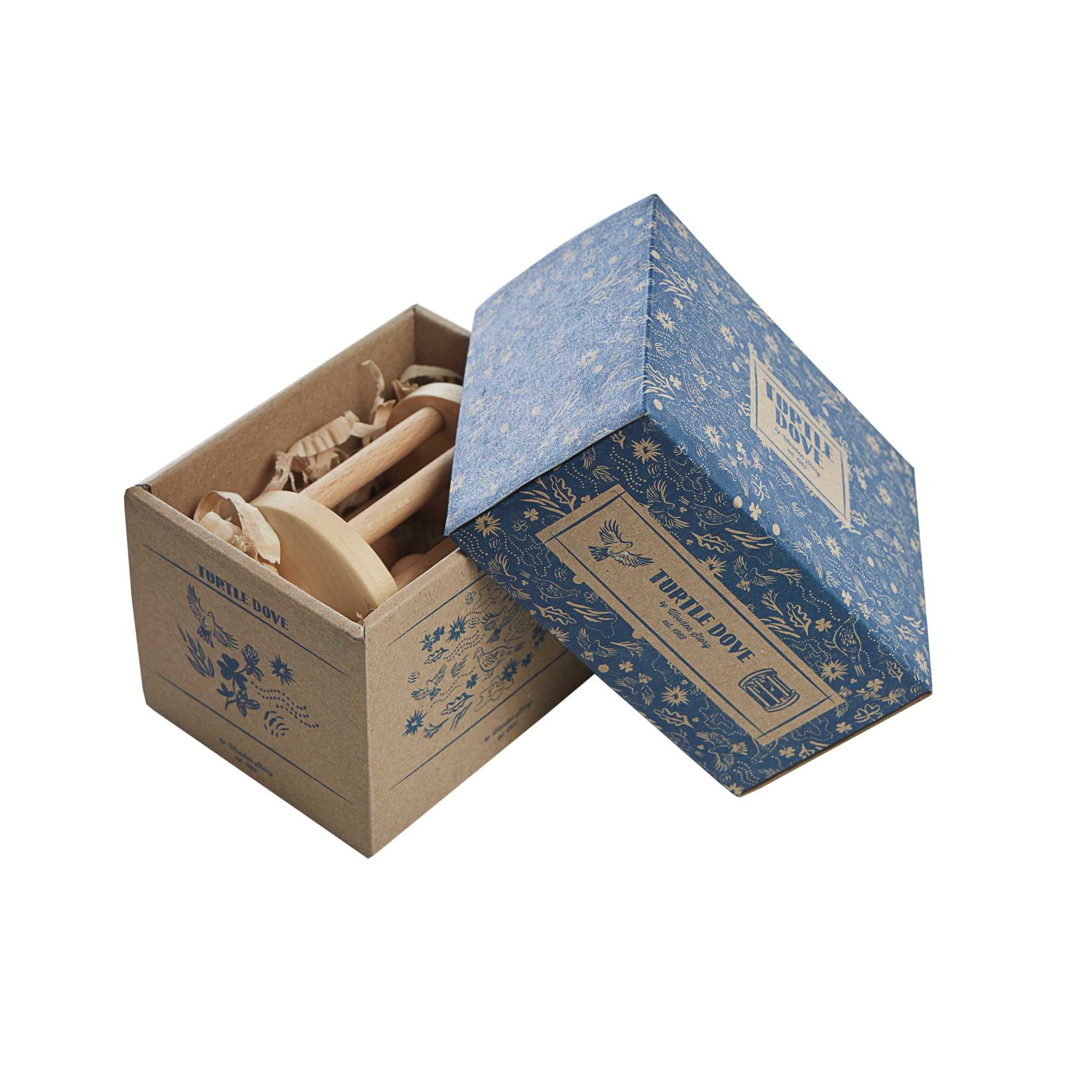 Wooden Story Turtle Dove Rattle - Open Box