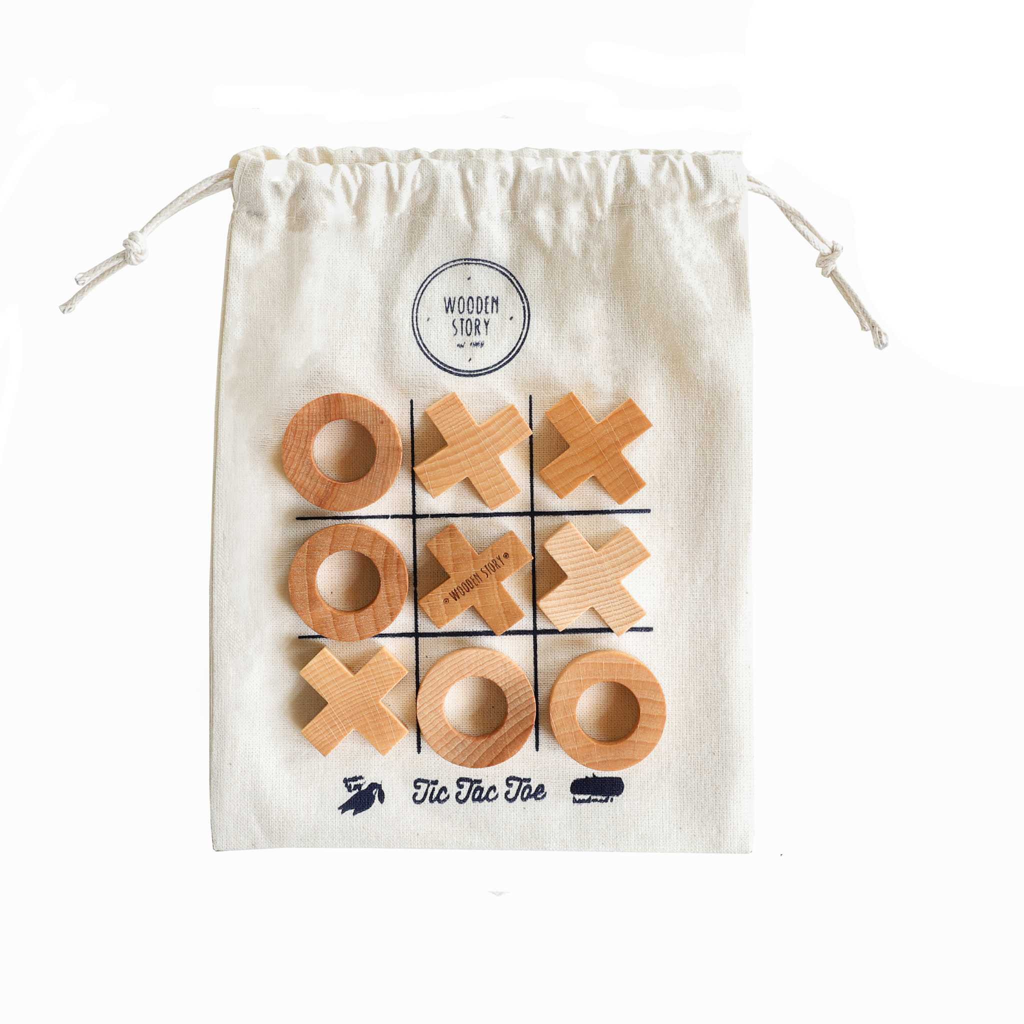 Wooden Story Tic Tac Toe Game - Main Image