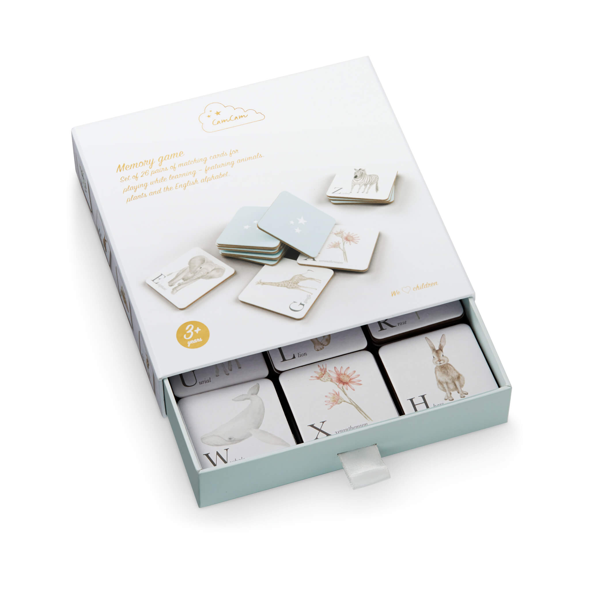 Cam Cam Copenhagen Memory Card Game Alphabet Animals