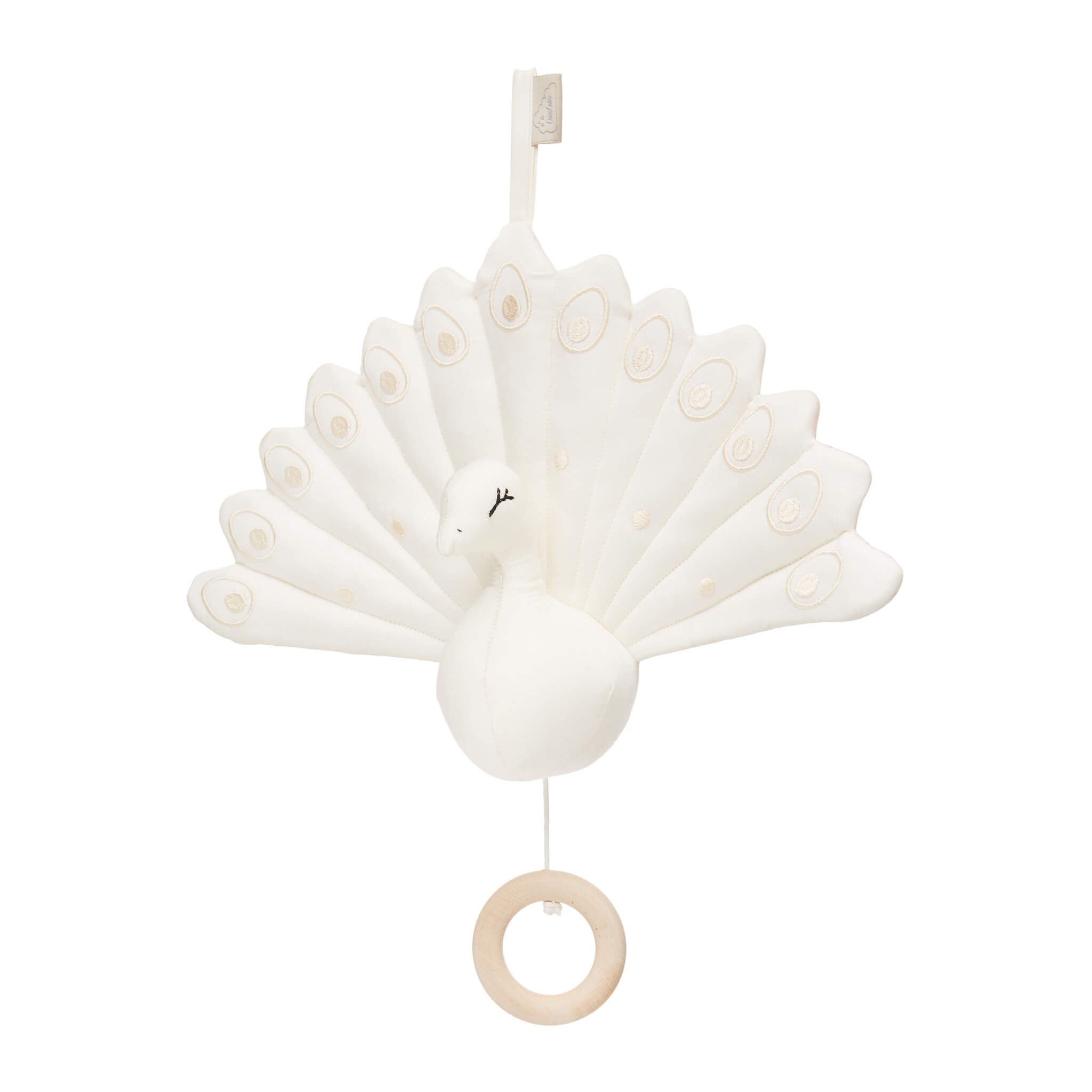 Cam Cam Copenhagen Peacock Musical Mobile in Cream