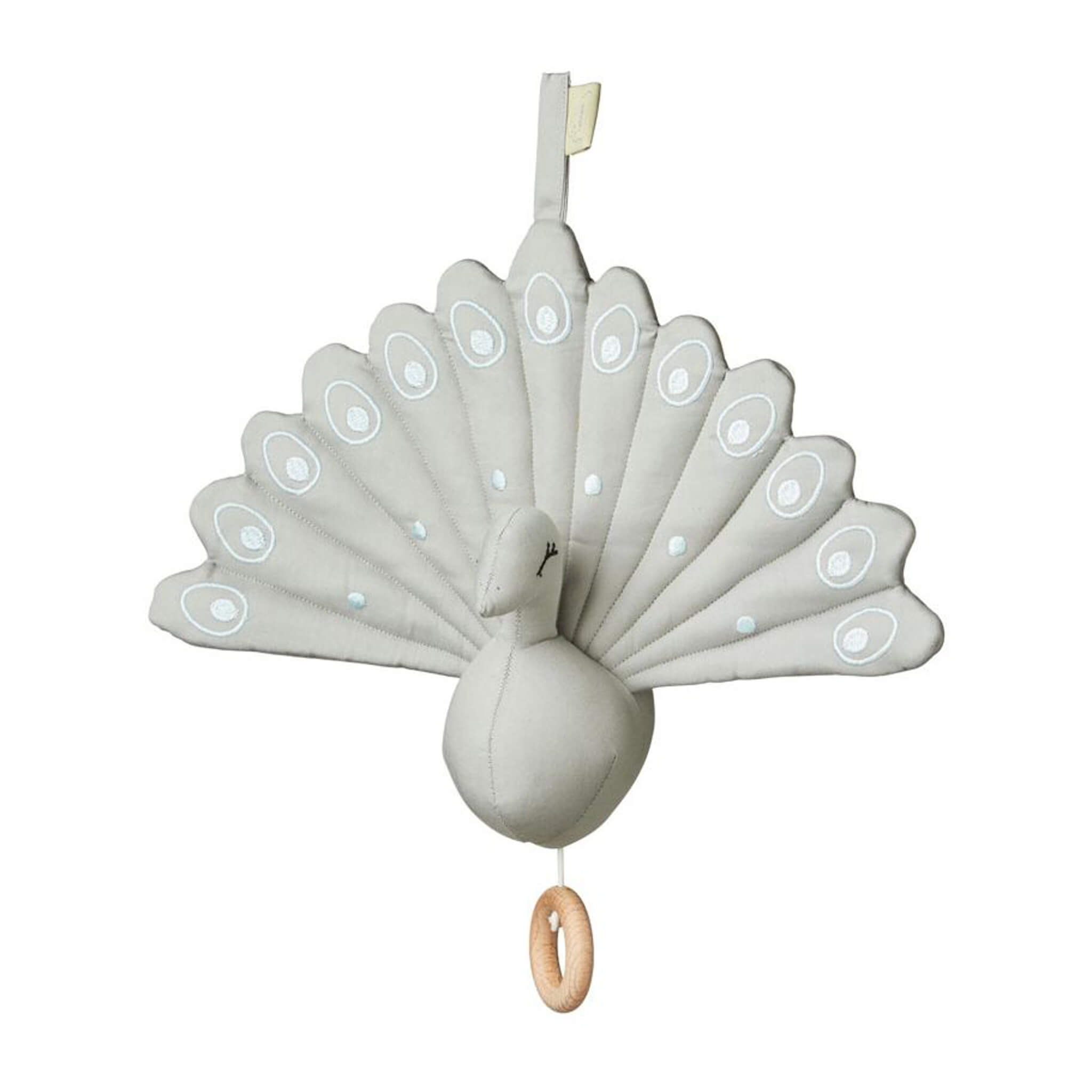 Cam Cam Copenhagen Peacock Musical Mobile in Grey