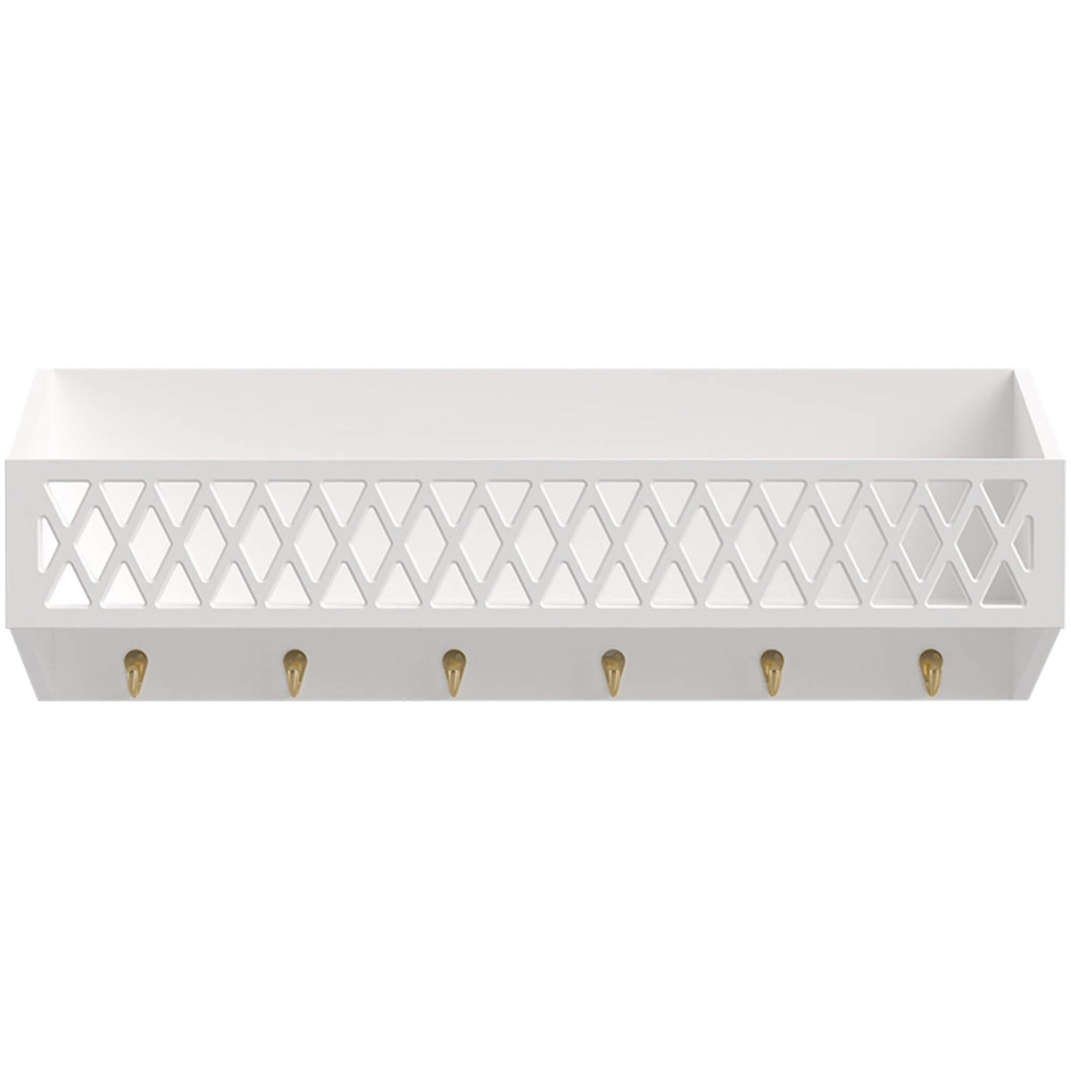 Cam Cam Copenhagen Harlequin Shelf with Hooks in White