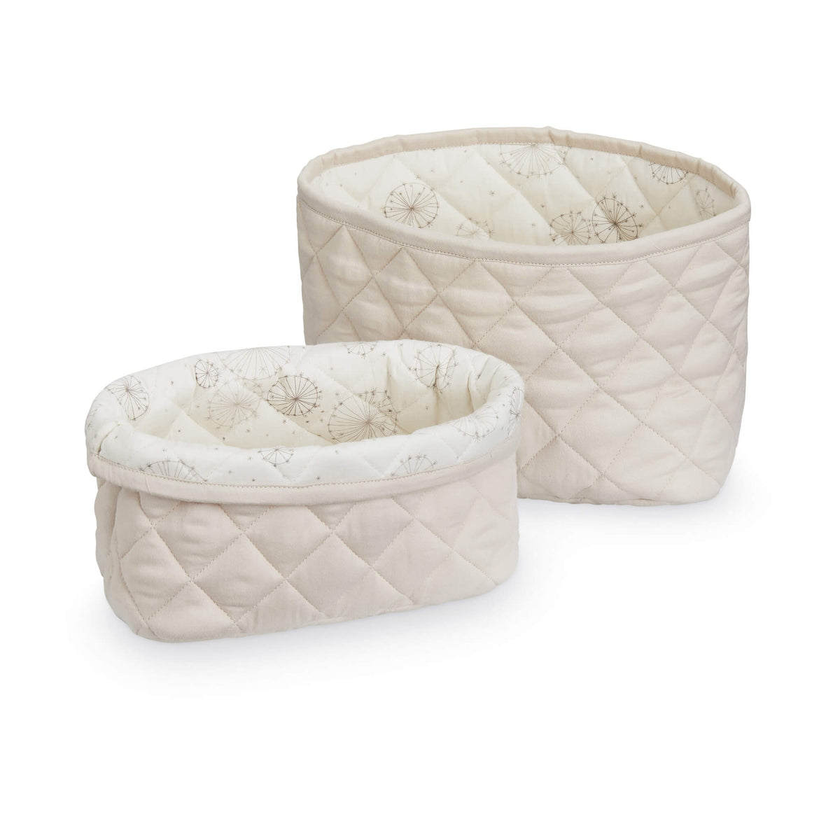 Cam Cam Copenhagen Quilted Storage Basket Set of 2 Light Sand