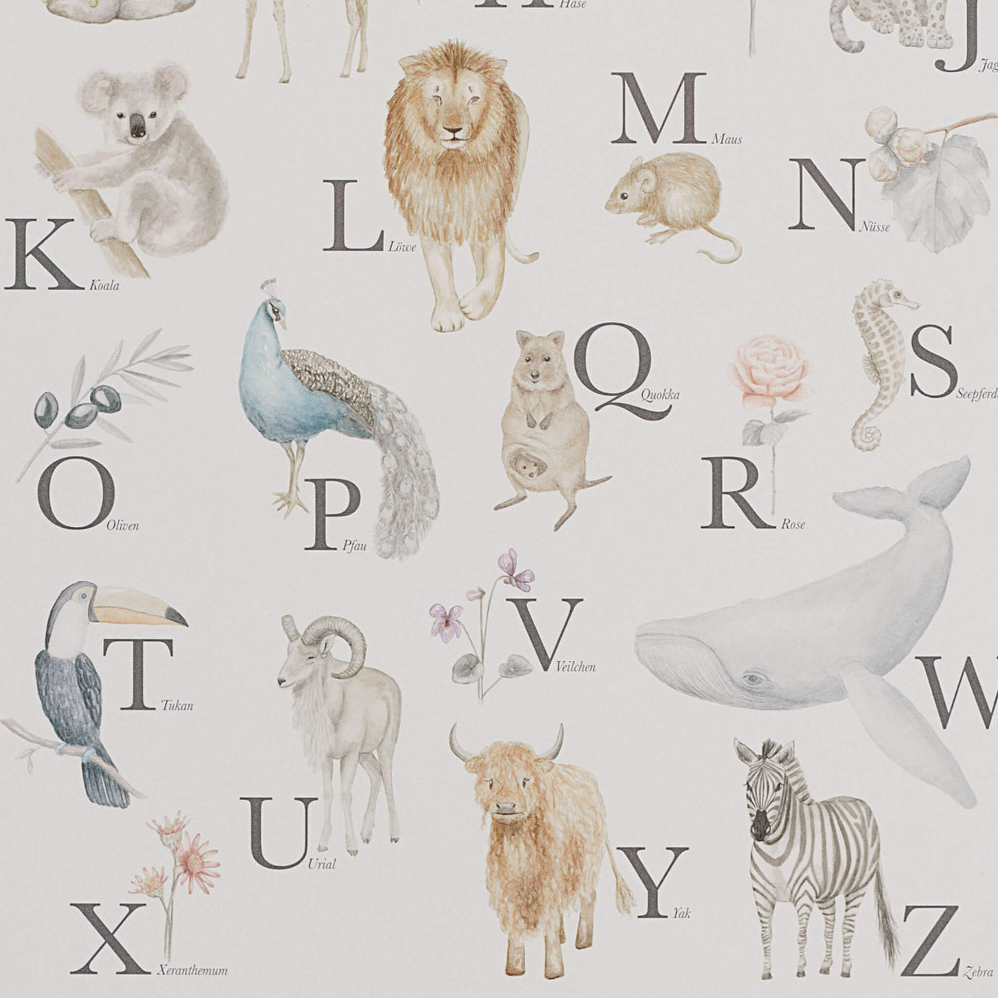Cam Cam Copenhagen Alphabet Print for Nursery in German