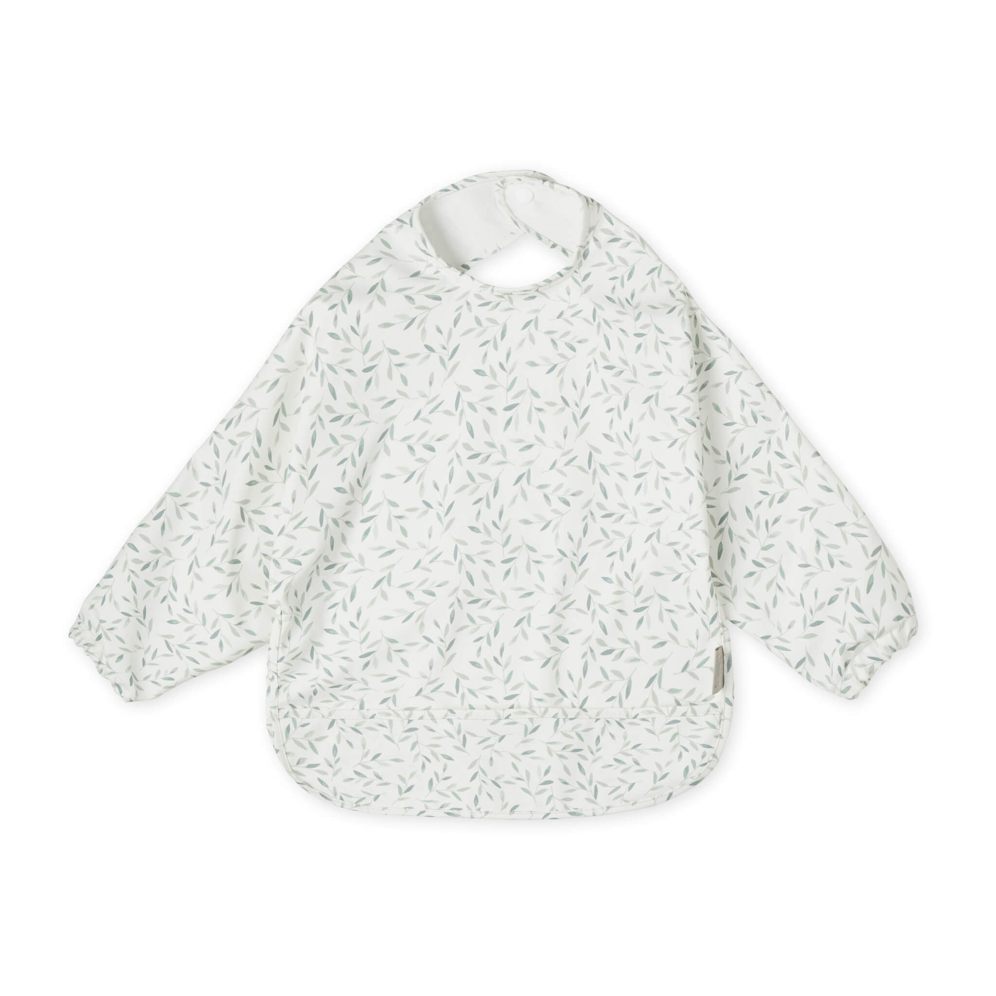 Cam Cam Copenhagen Sleeved Bib in Green Leaves