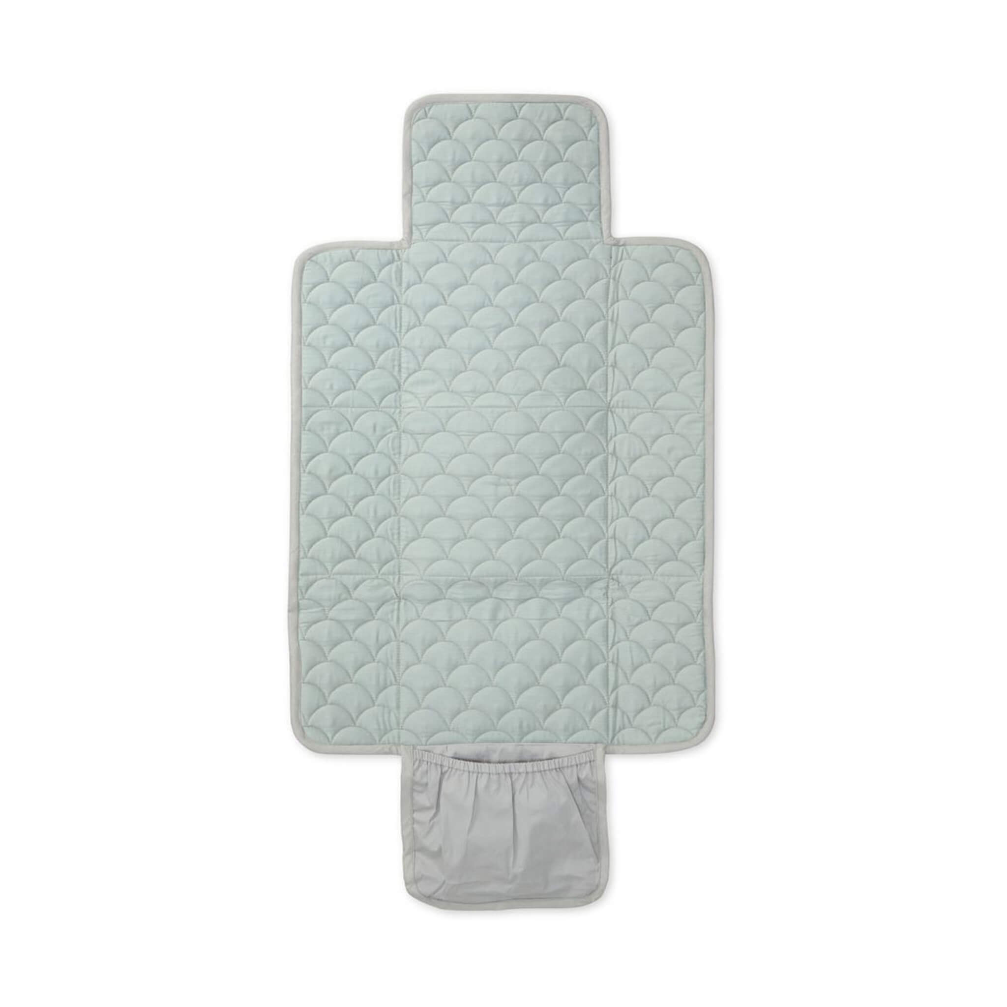 Cam Cam Copenhagen Quilted Baby Changing Mat in Grey Open