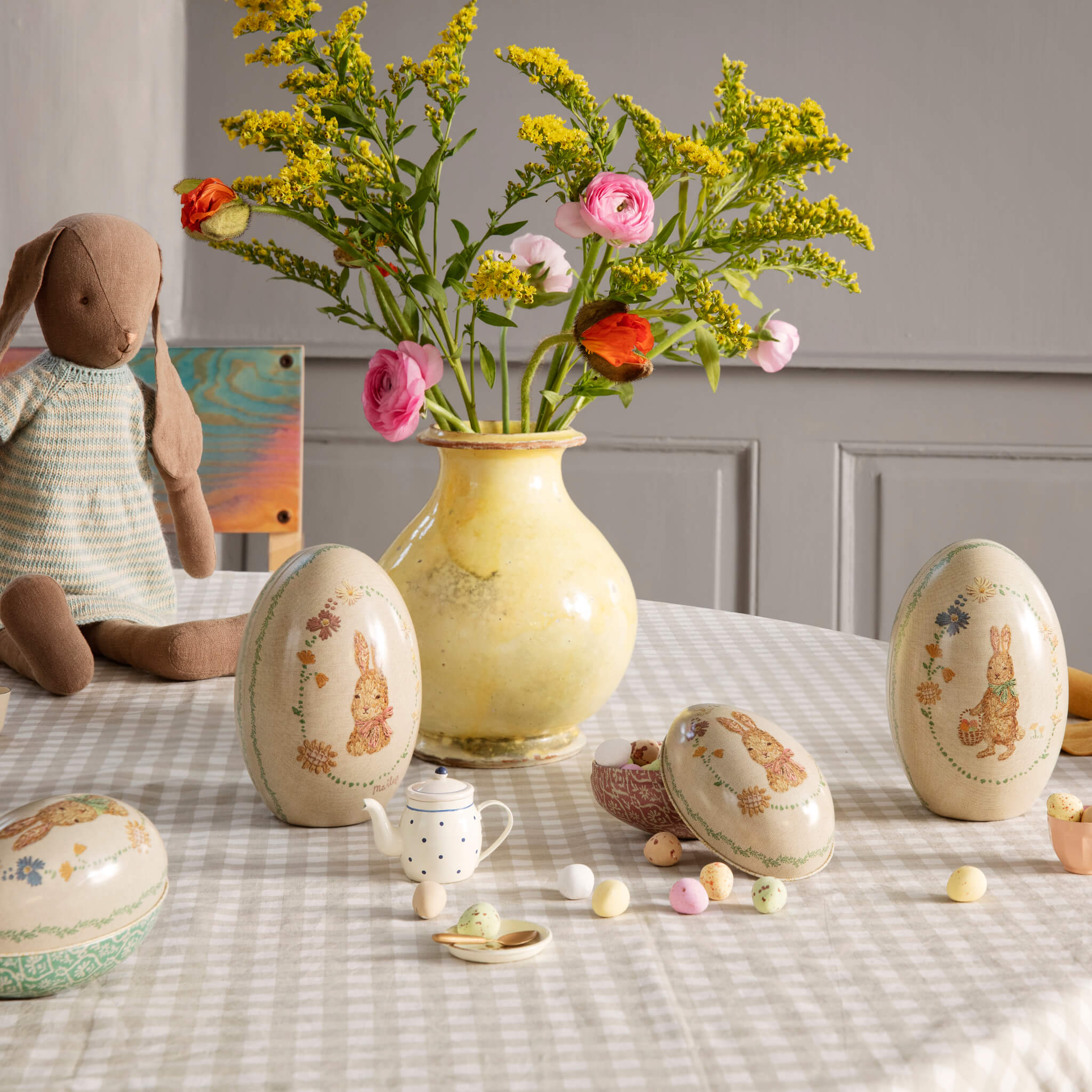 Maileg Metal Egg Set - Pink