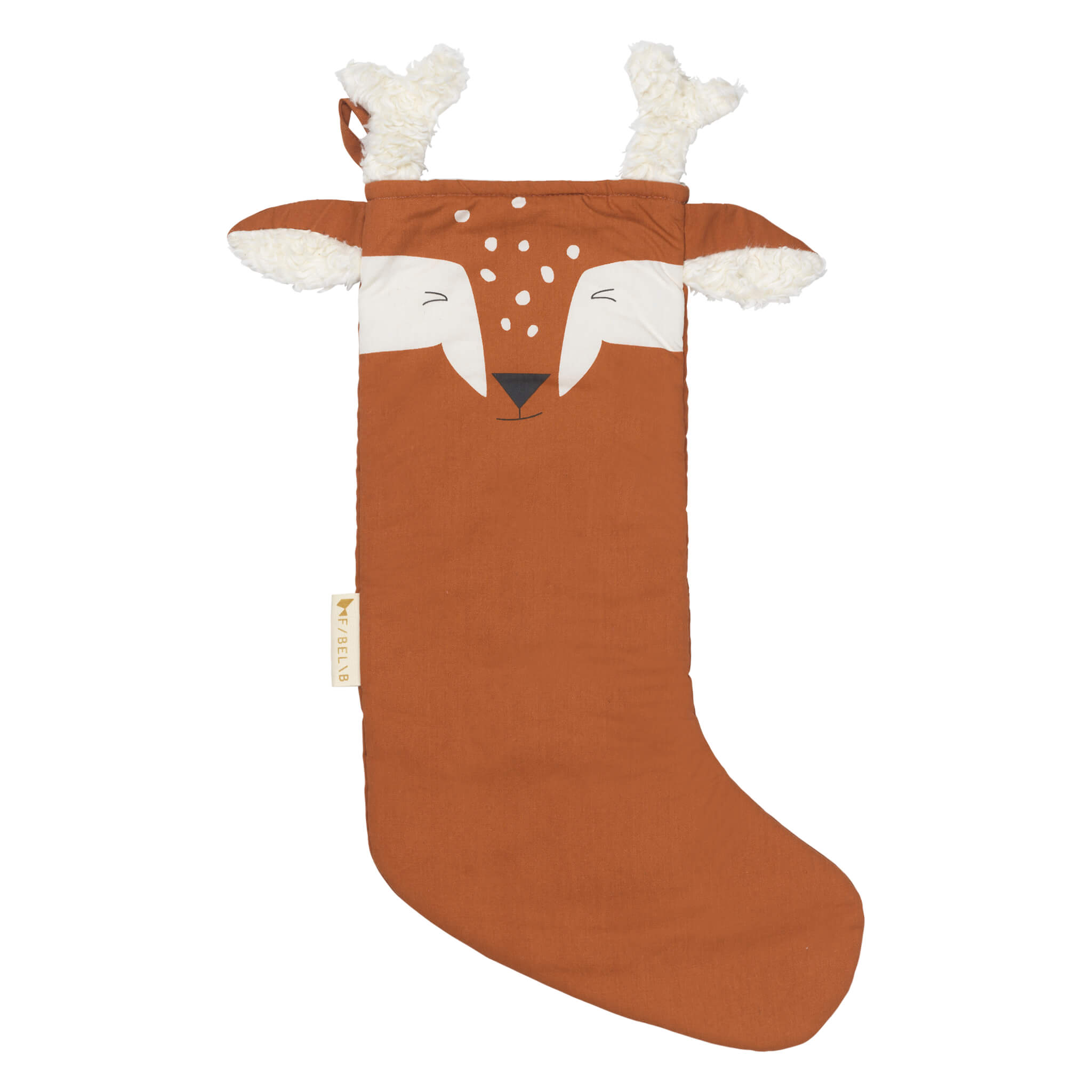 Christmas Stocking - Deer - Cinnamon