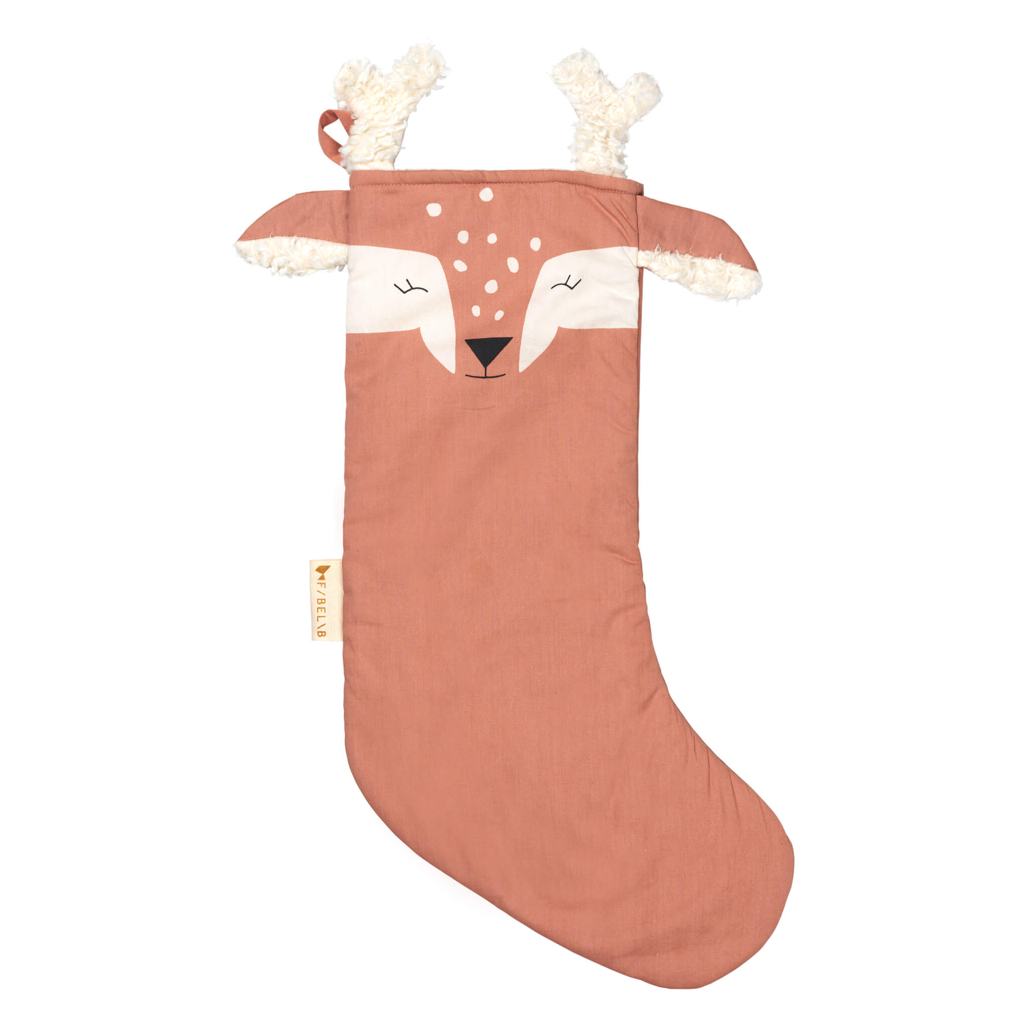 Christmas Stocking - Deer - Old Rose