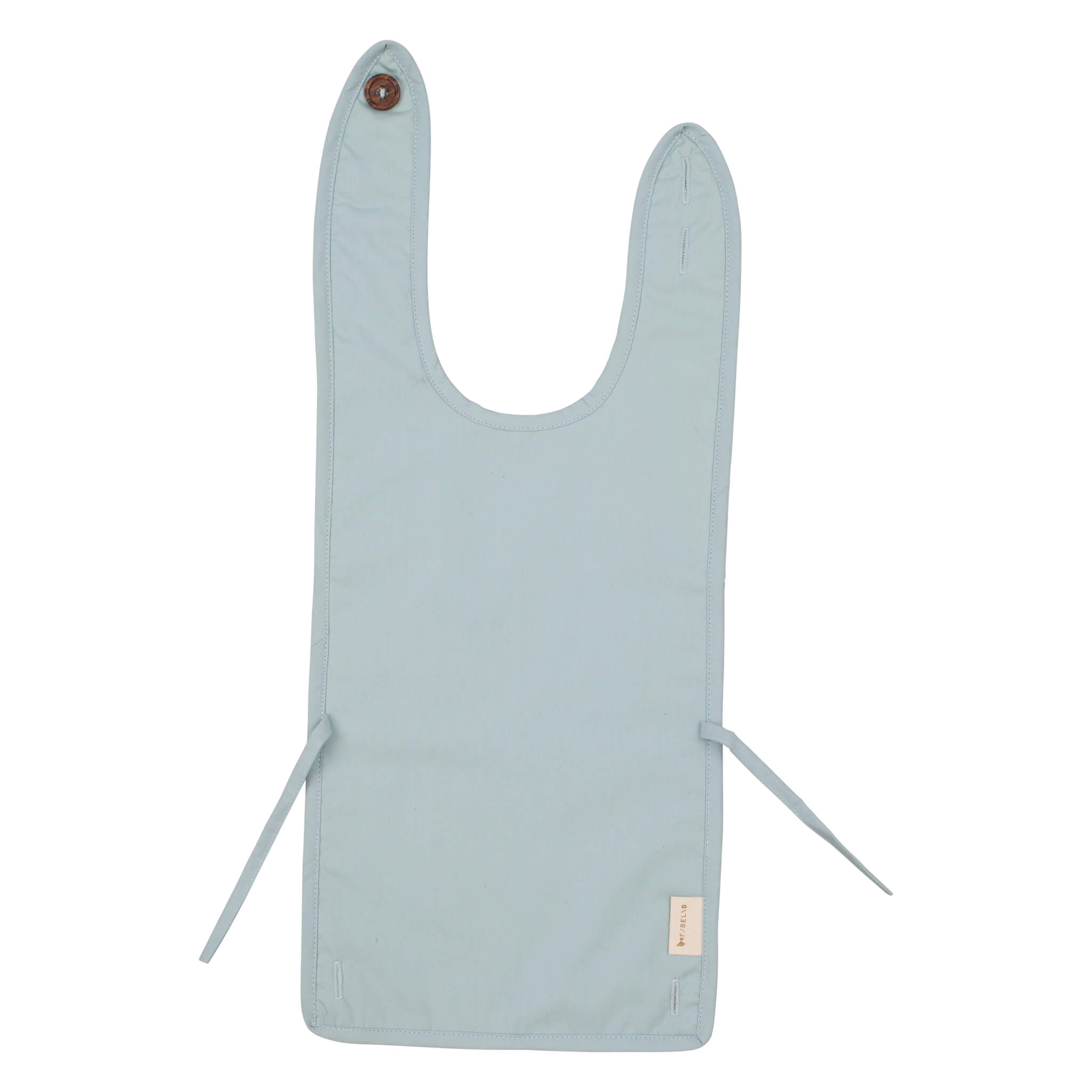 Fabelab Coated Muslin Feeding Bib in Foggy Blue