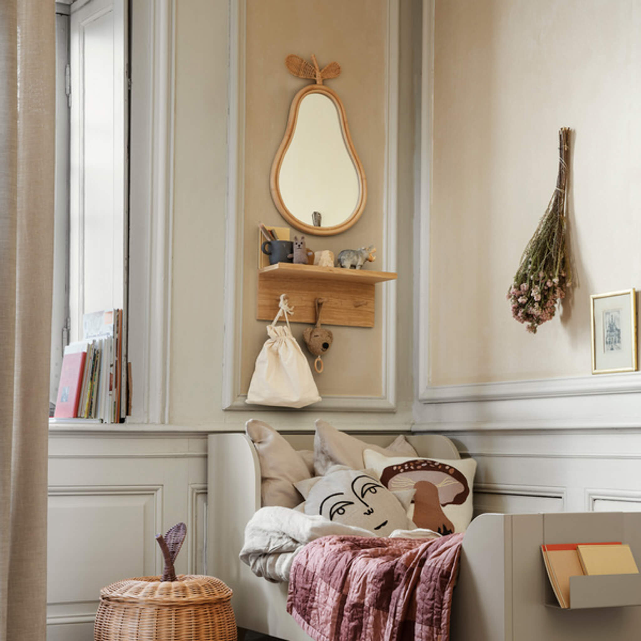 Ferm Living Pear Mirror, Kids Room Decoration