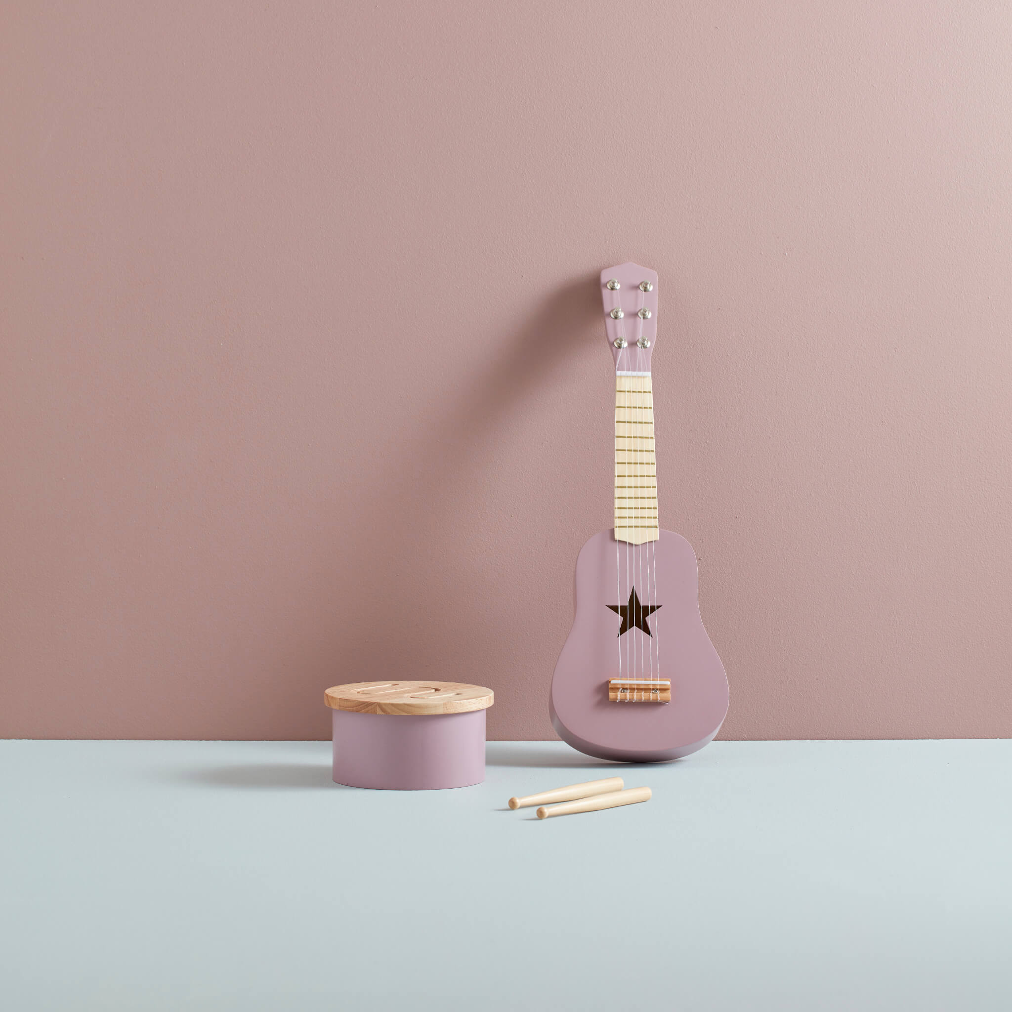 Kids Concept Kids Wooden Toy Guitar in Lilac