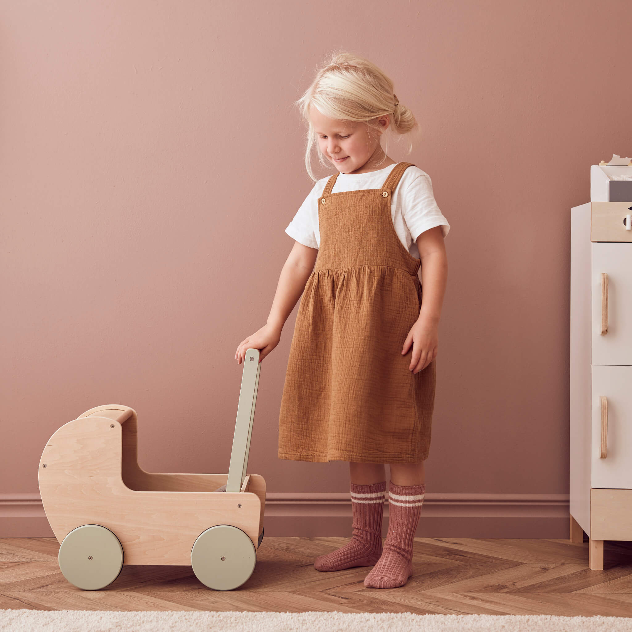 Kids Concept Wooden Dolls Pram