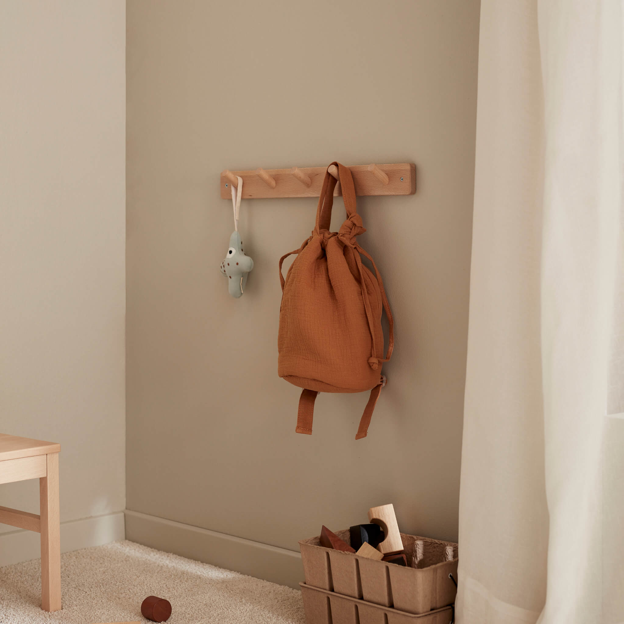 Kids Concept Hook Board with 5 hooks
