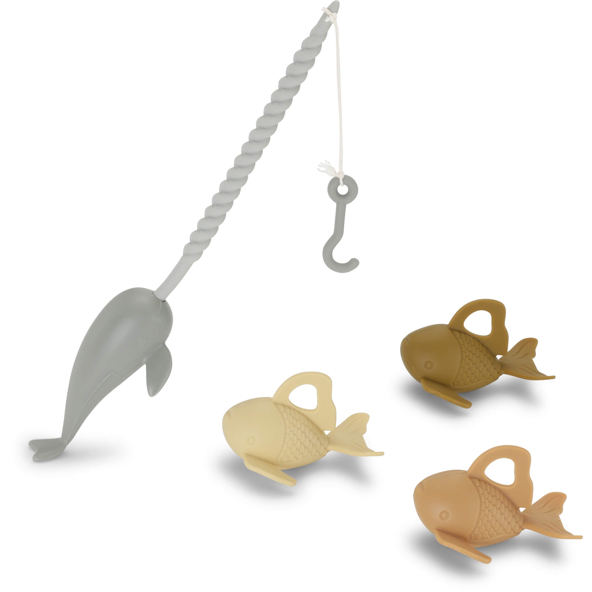bath time fish hooks Konges Slojd Catch Me If You Can Bath Toys in Whale Blue