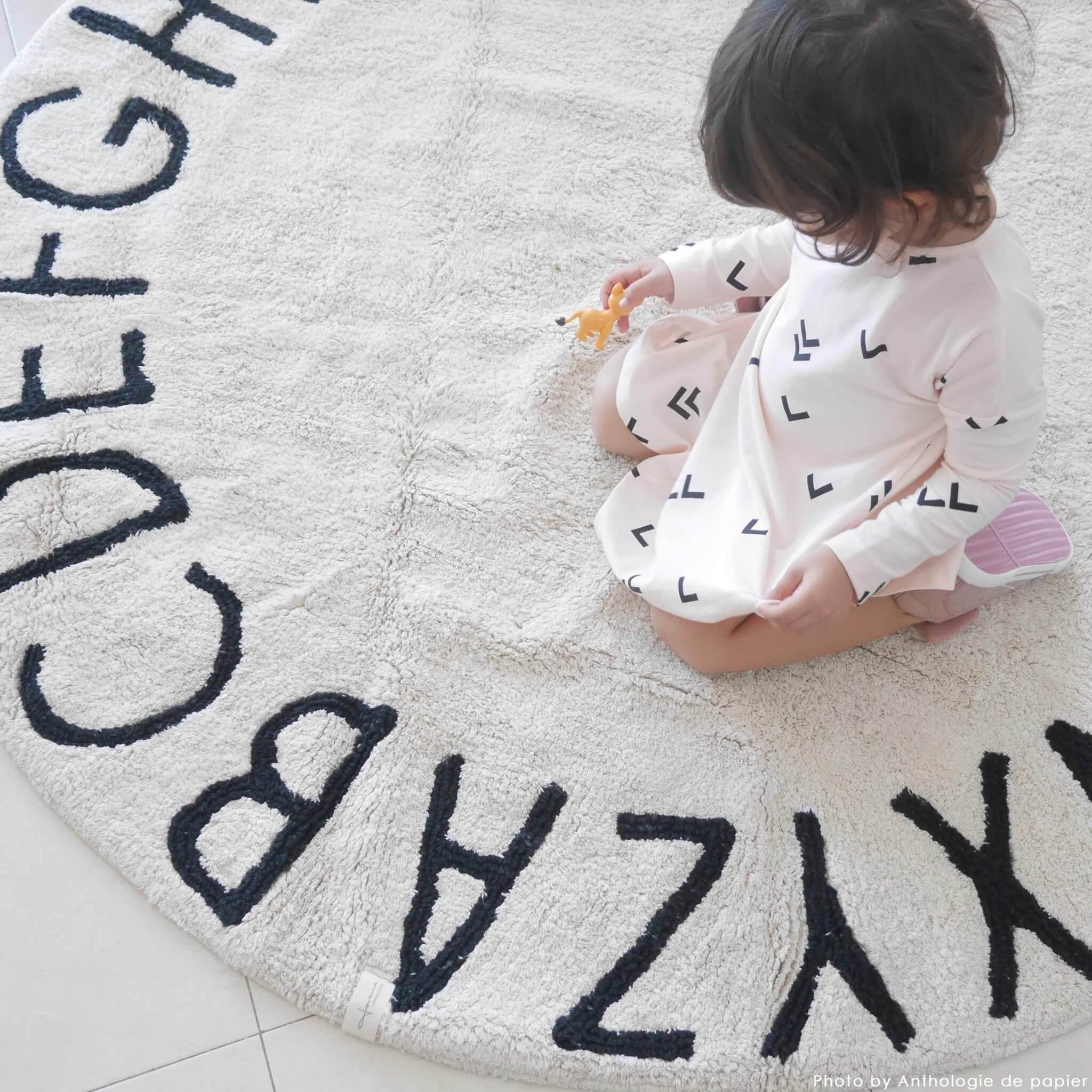 ABC Washable Rug - Natural