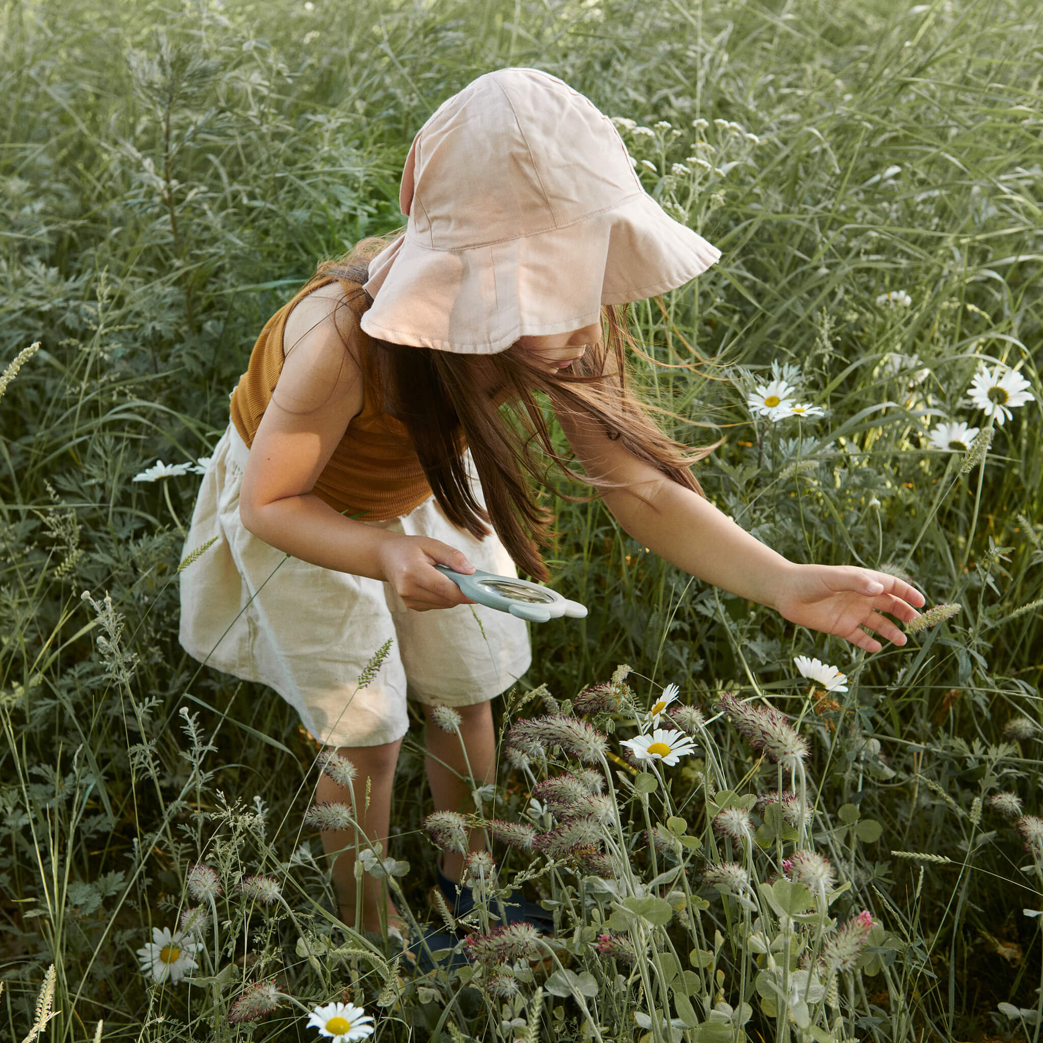Amelia Reversible Sun Hat - Pale Tuscany/ Sandy Stripe (Various sizes)