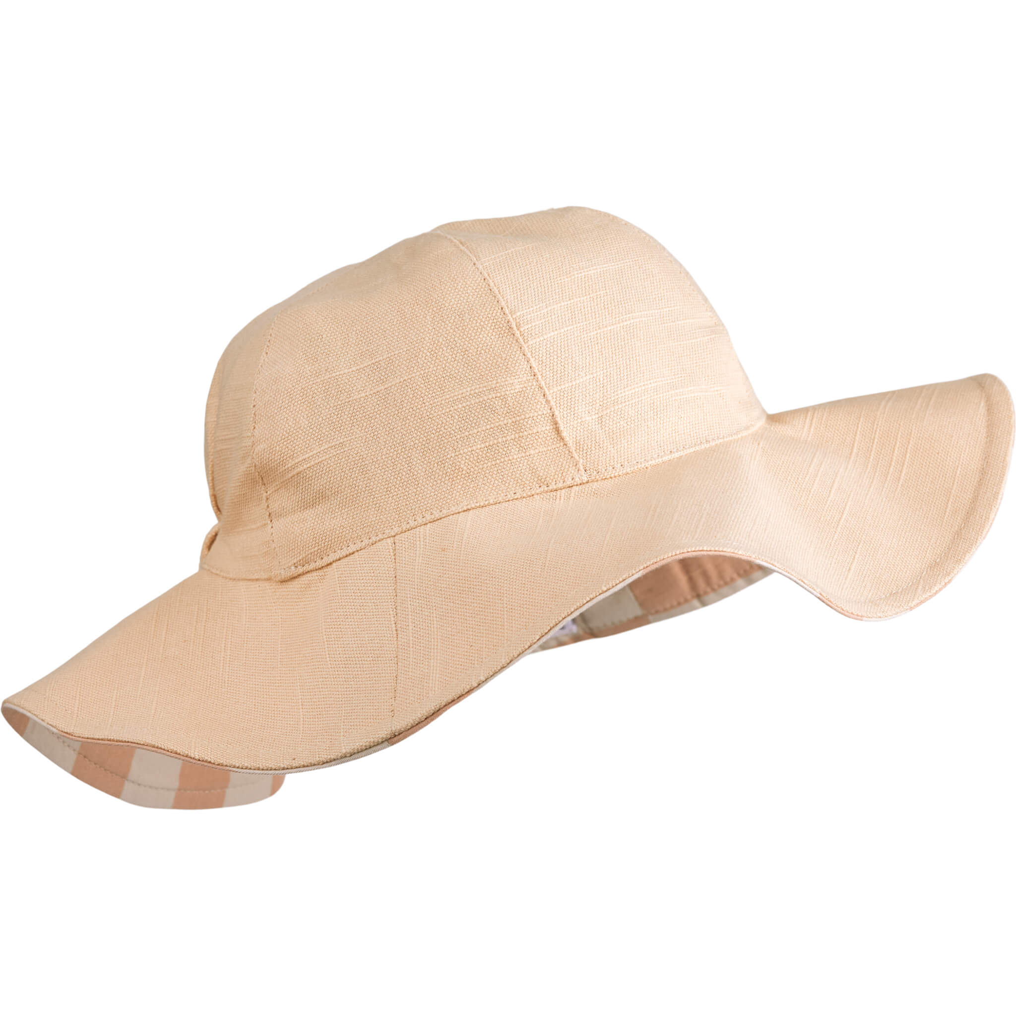 Amelia Reversible Sun Hat - Pale Tuscany/ Sandy Stripe (Various sizes)