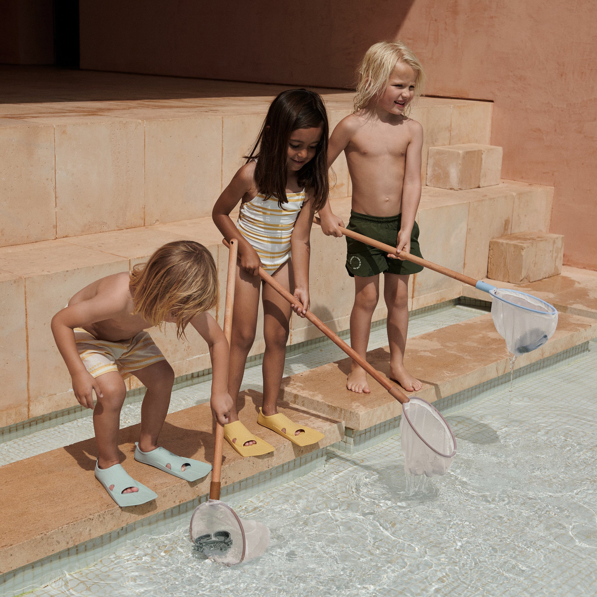 Liewood Gustav Swim Fins in Dusty Mint on Children