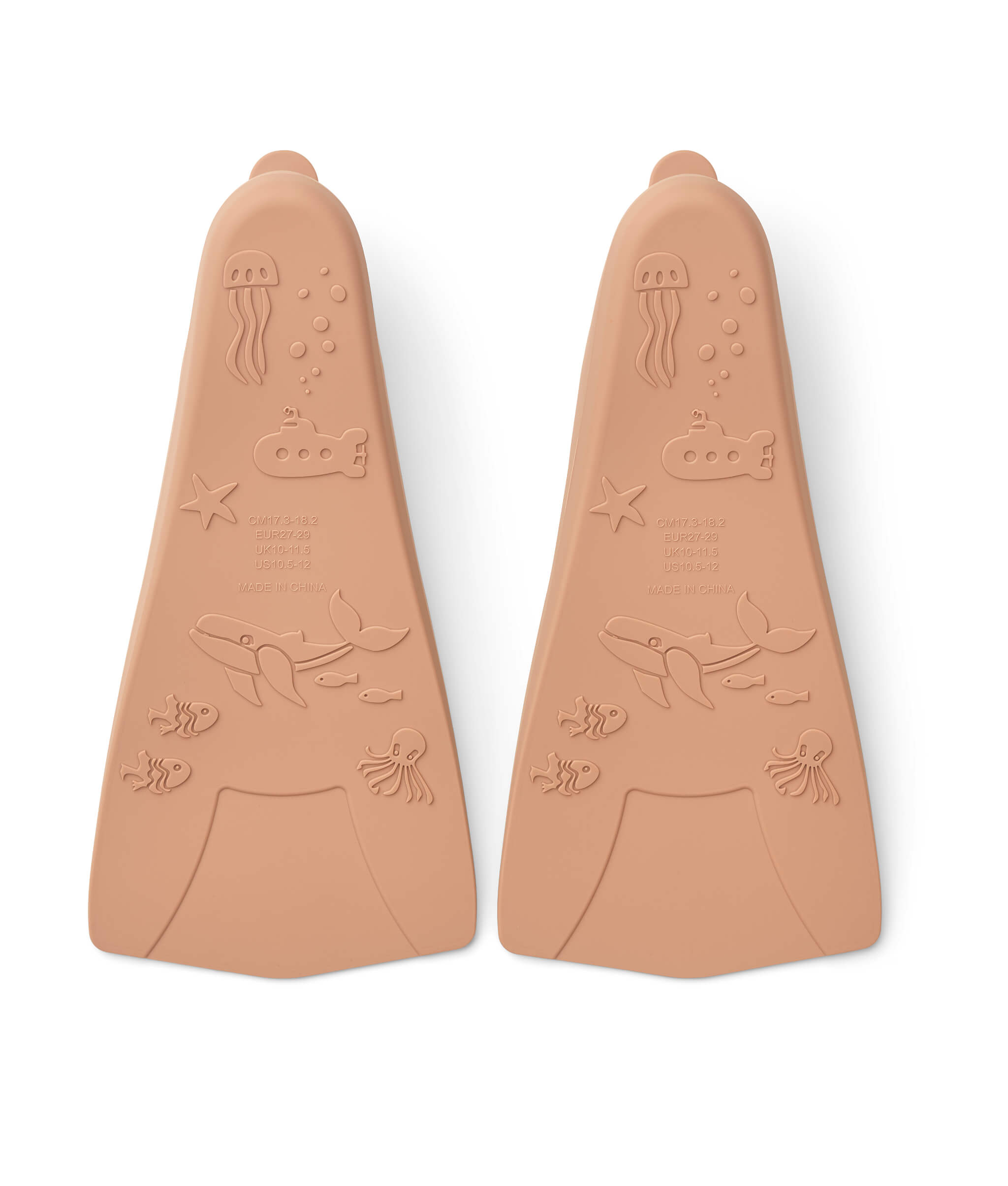 Liewood Gustav Swim Fins in Tuscany Rose Bottom