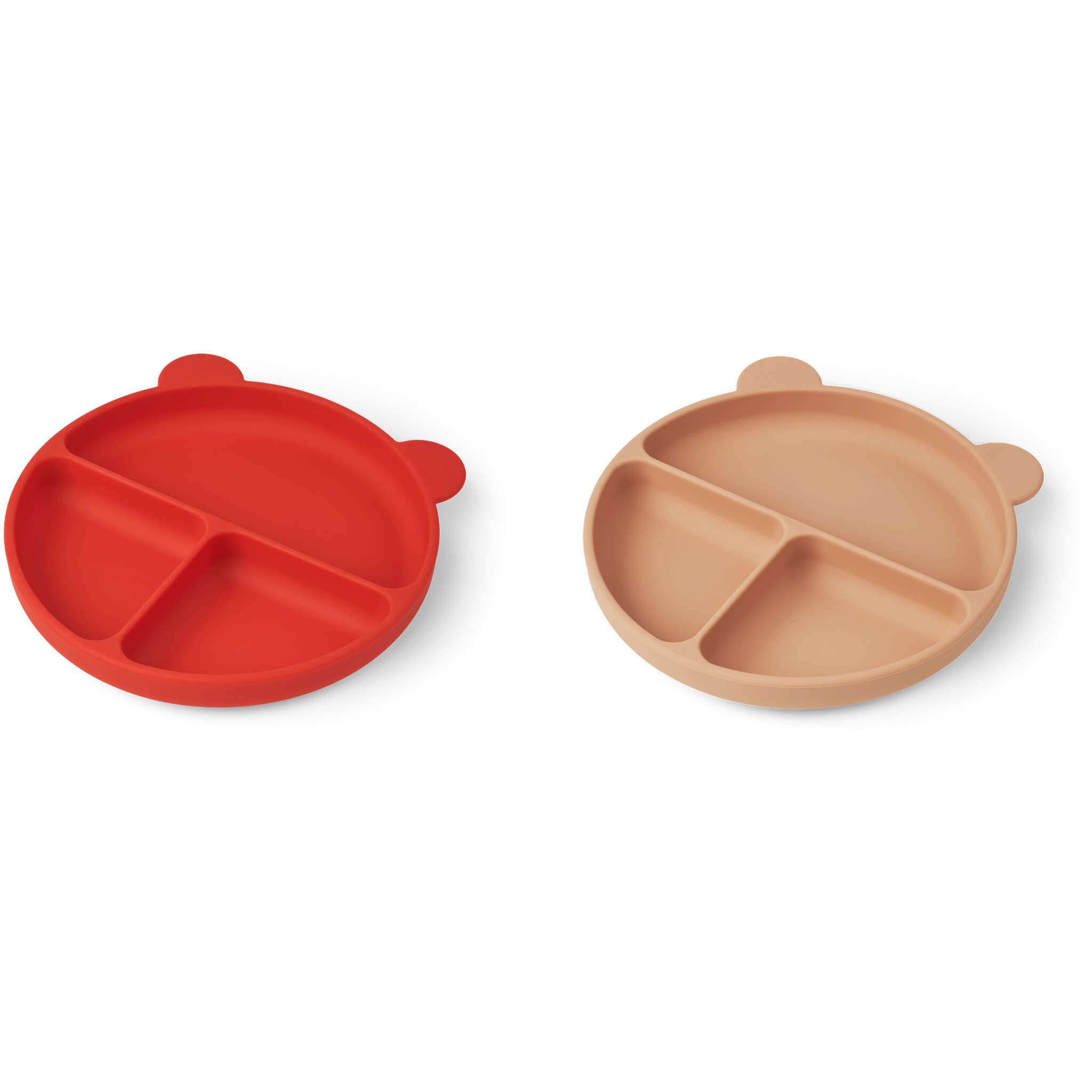 Merrick Divider Plate - Apple Red & Tuscany Rose (2 Pack)