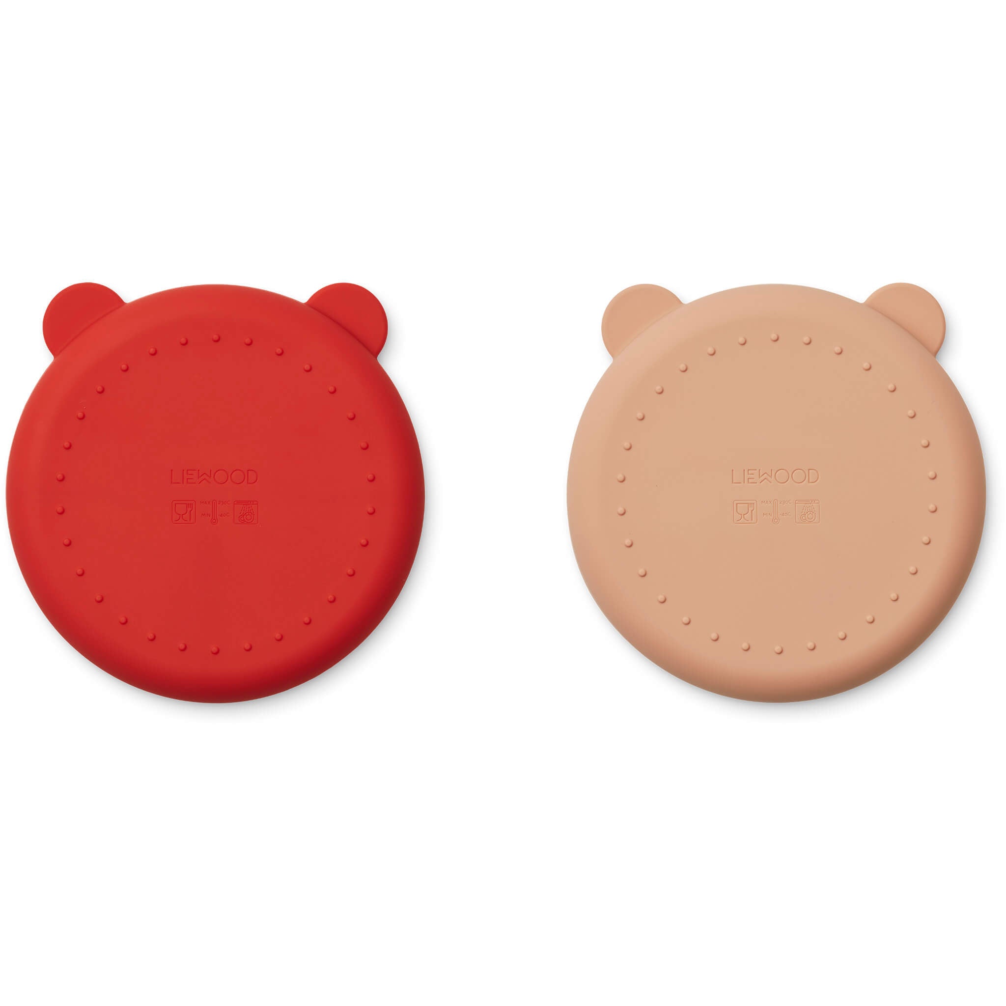 Merrick Divider Plate - Apple Red & Tuscany Rose (2 Pack)