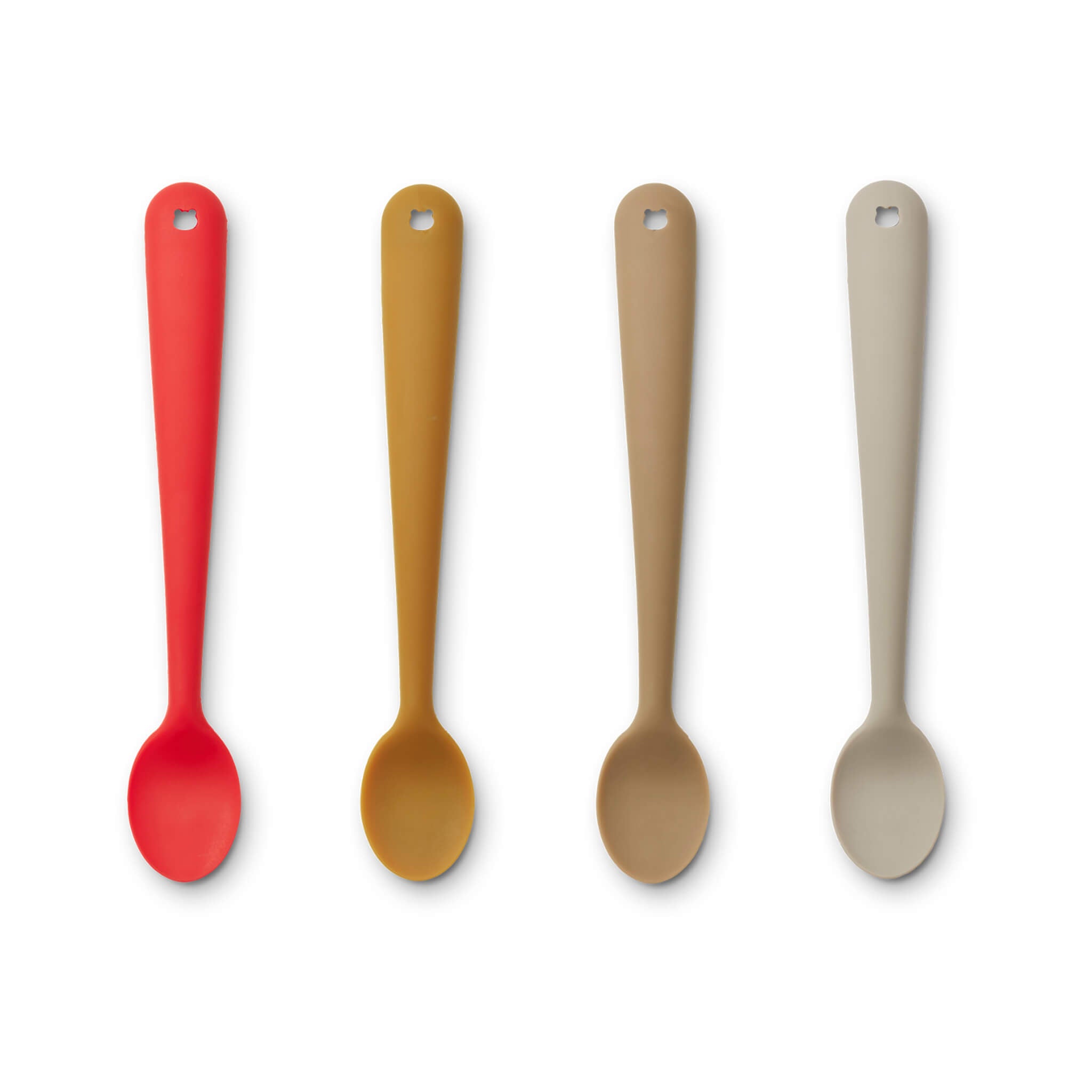 Liewood Apple Red Sivi Feeding Spoons (4 pack)