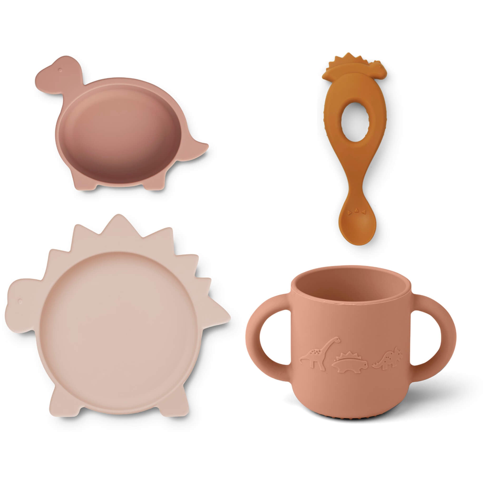 Silicone Tableware Box Set - Dino Rose