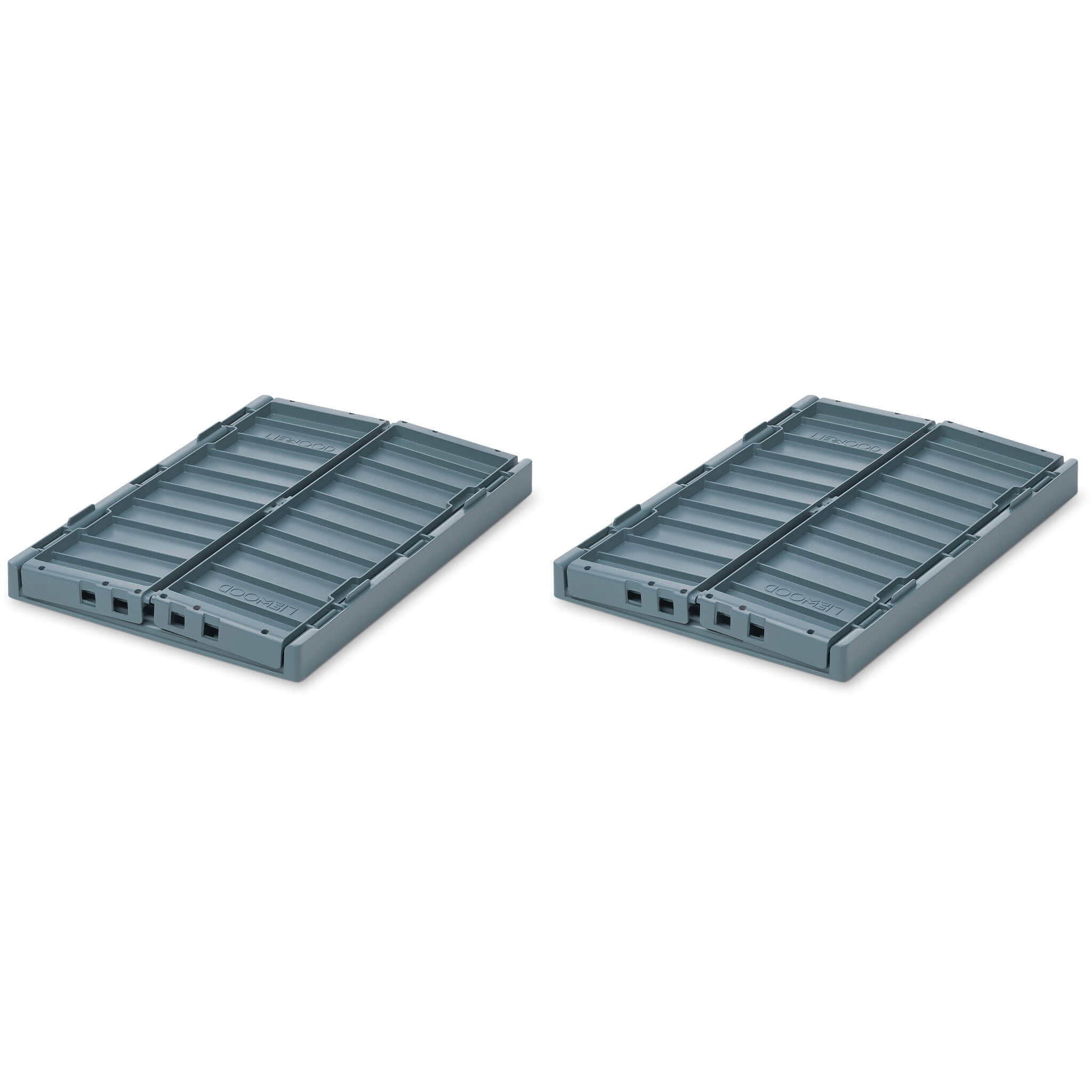 Weston Storage Folding Box - Whale Blue - Medium (2 pack)