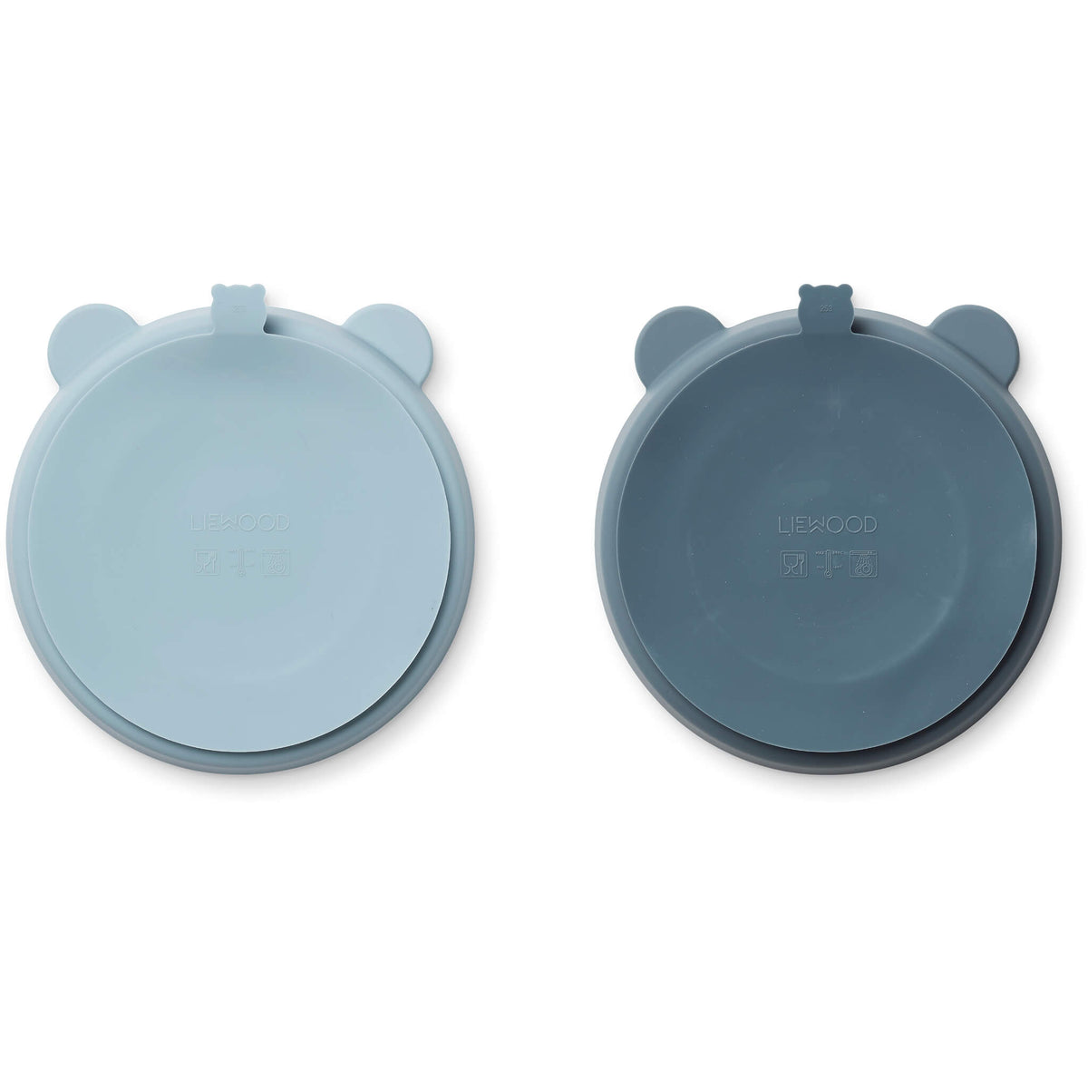 Liewood Stacy Suction Divider Plate - Sea Blue/Whale Blue