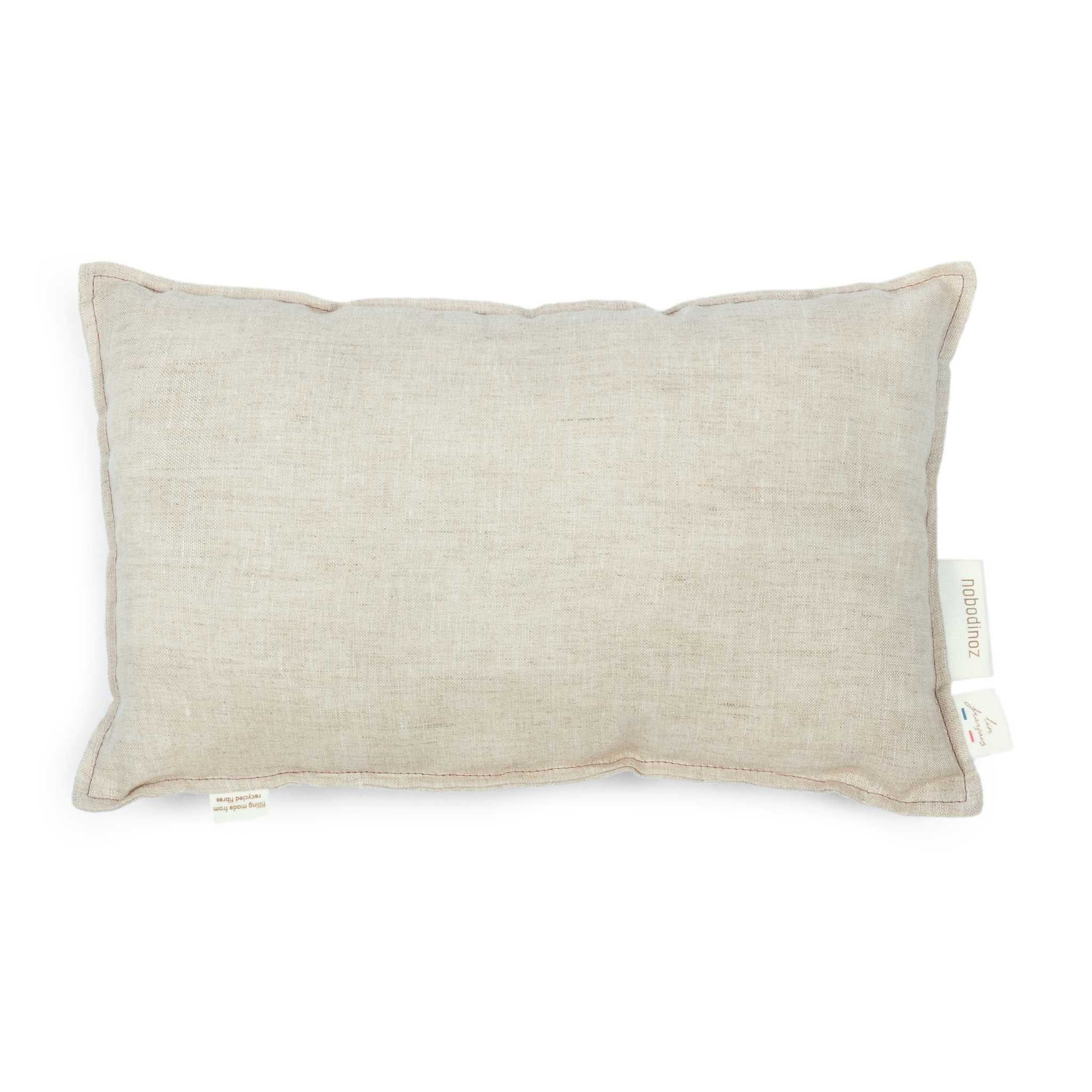 Nobodinoz Lin Francais Rectangular Cushion in Greige