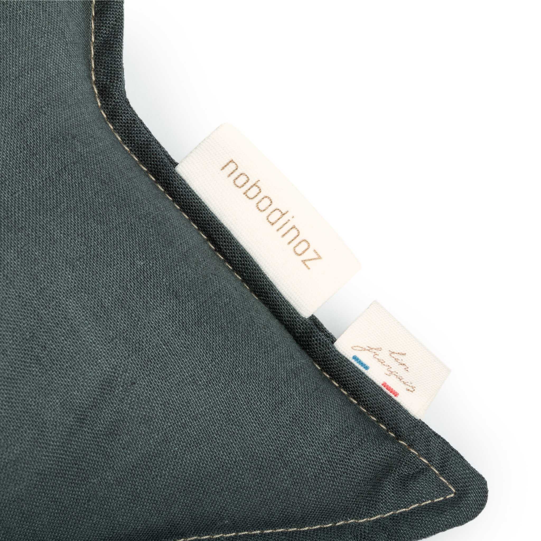 Nobodinoz Lin Francais Star Cushion in Slate Grey