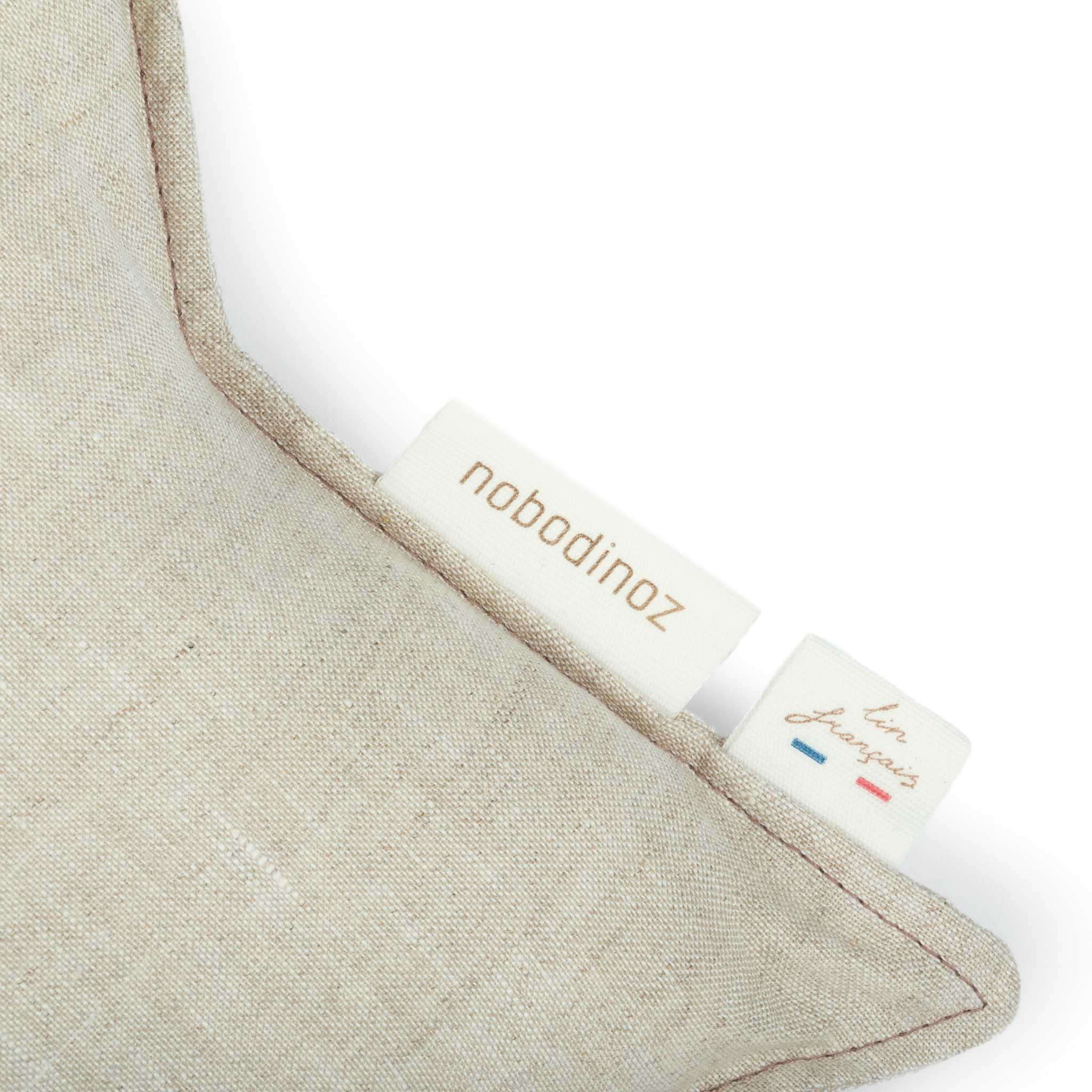 Nobodinoz Lin Francais Star Cushion in Greige